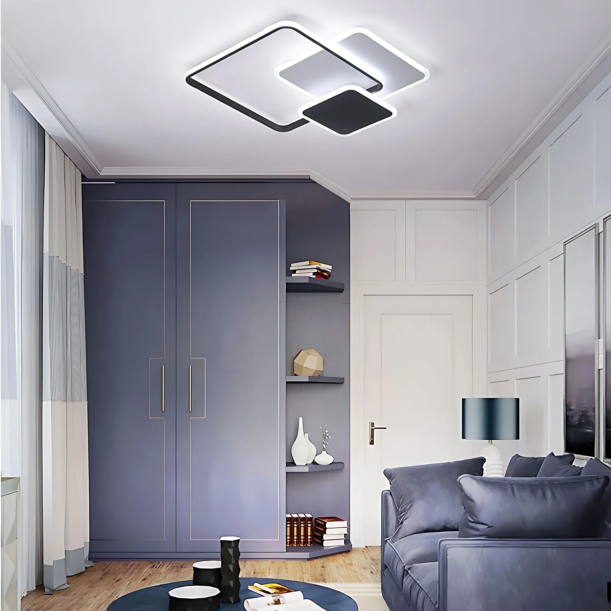 Sieninis šviestuvas Toolight Lubų šviestuvas LHJ079-C Juodas/Baltas LED aprašymas - Prekės nuotrauka