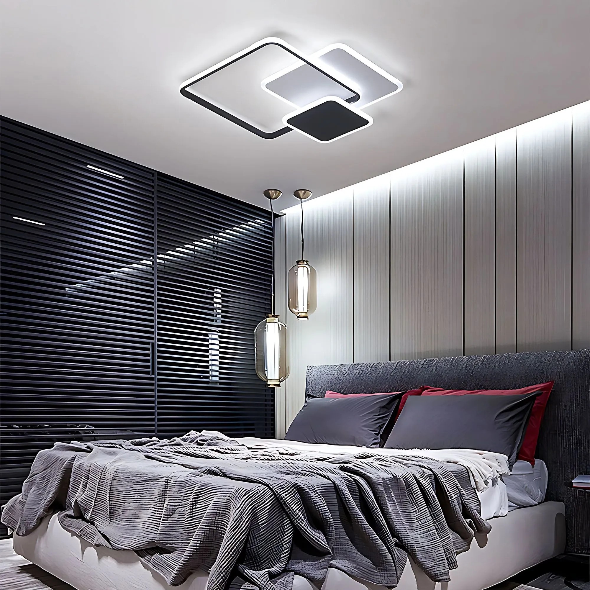 Sieninis šviestuvas Toolight Lubų šviestuvas LHJ079-C Juodas/Baltas LED aprašymas - Prekės nuotrauka