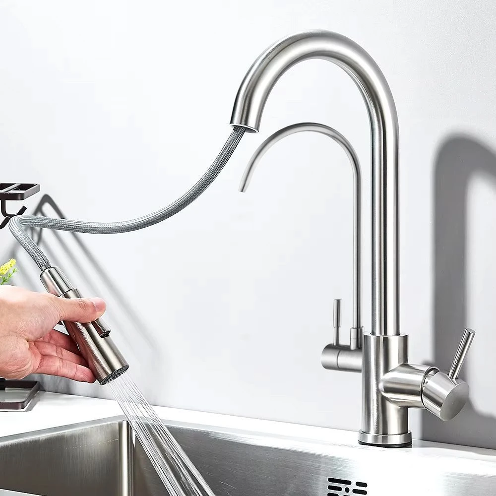 Maišytuvas virtuvės Rea Eco Fresh BRUSH NICKEL aprašymas - Prekės nuotrauka