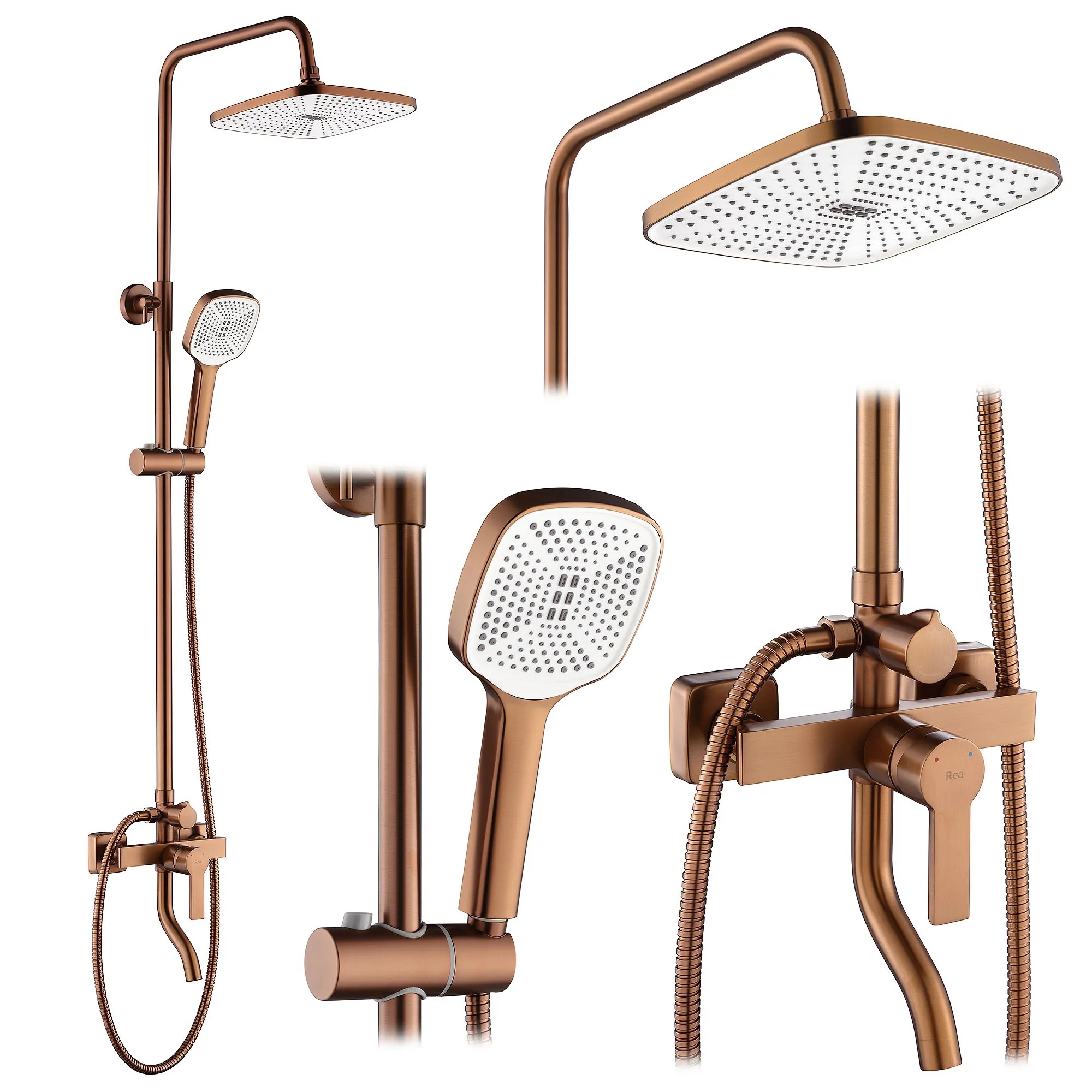 MY2021-77C REA ARGUS COPPER BRUSH dušo komplektas aprašymas - Prekės nuotrauka