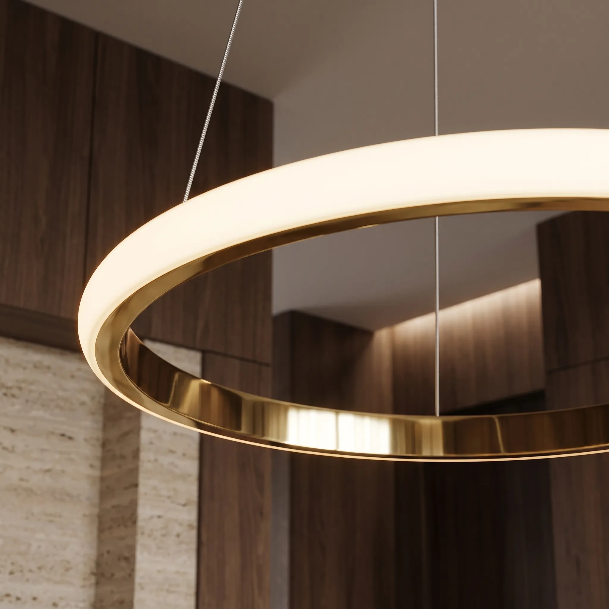 Pakabinamas šviestuvas Toolight Pakabinama lempa LHJ001-CP 40 cm GOLD aprašymas - Prekės nuotrauka