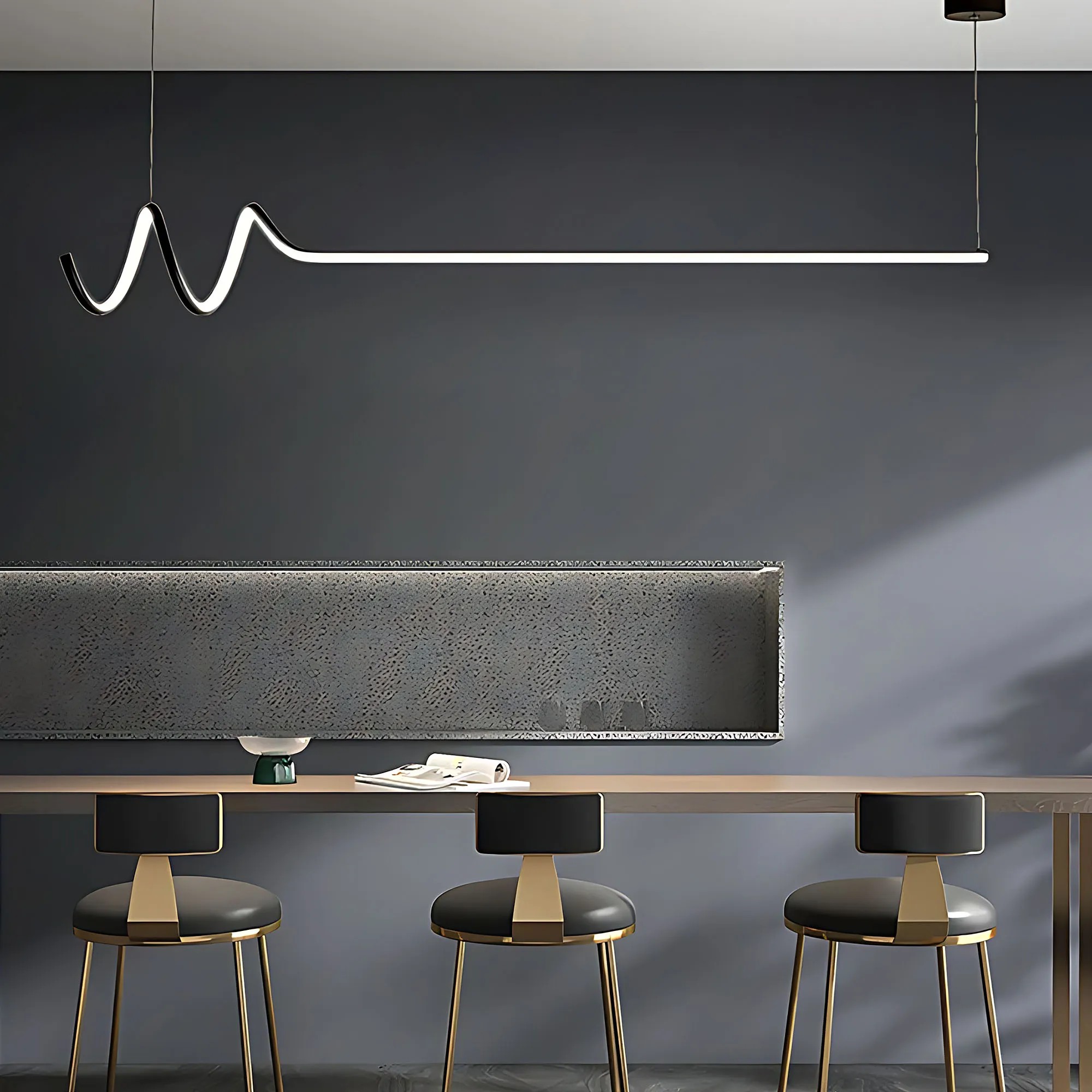 Pakabinamas šviestuvas Toolight Pakabinama lempa LHJ030-CP 120cm JUODA aprašymas - Prekės nuotrauka