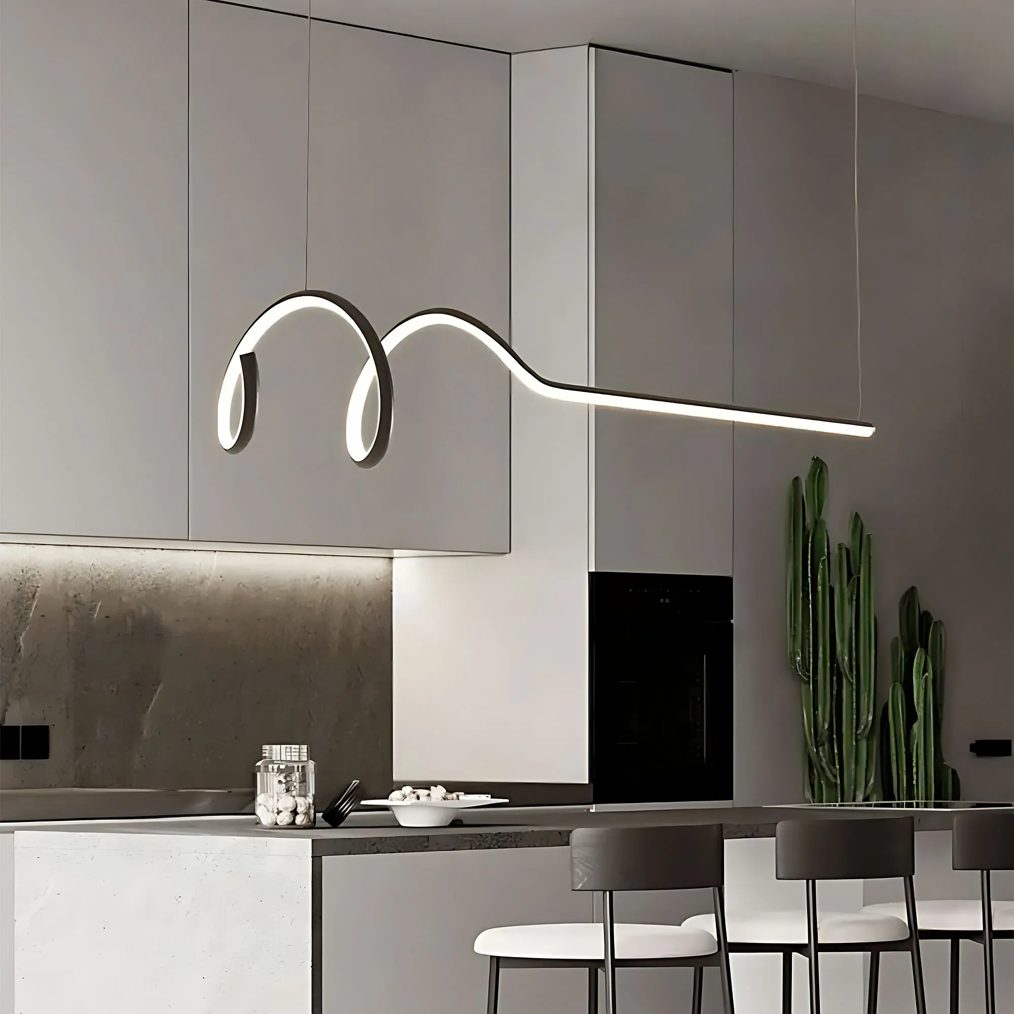 Pakabinamas šviestuvas Toolight Pakabinama lempa LHJ030-CP 120cm JUODA aprašymas - Prekės nuotrauka