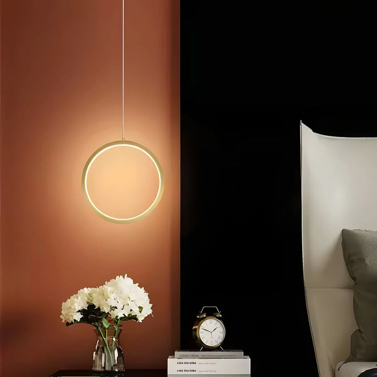 Lubinis šviestuvas Toolight Pakabinamas LED šviestuvas G112-CP Gold aprašymas - Prekės nuotrauka