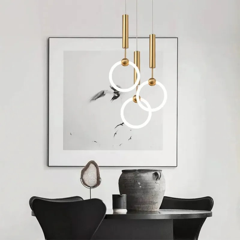 Pakabinamas šviestuvas Toolight Pakabinamas LED šviestuvas LHJ059-1CP Gold aprašymas - Prekės nuotrauka