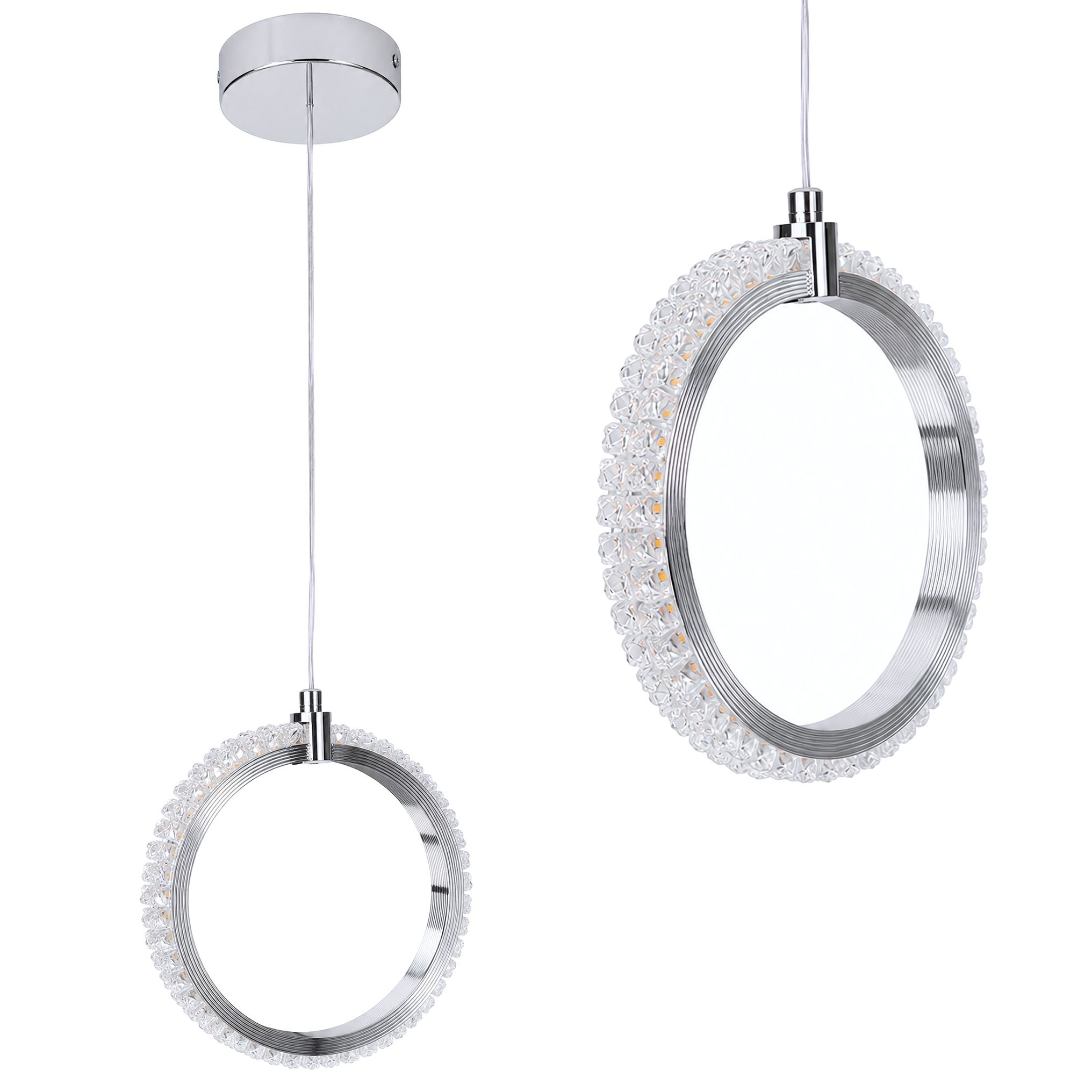 Pakabinamas šviestuvas Toolight Pakabinamas LED šviestuvas LHJ126-W Chromas aprašymas - Prekės nuotrauka