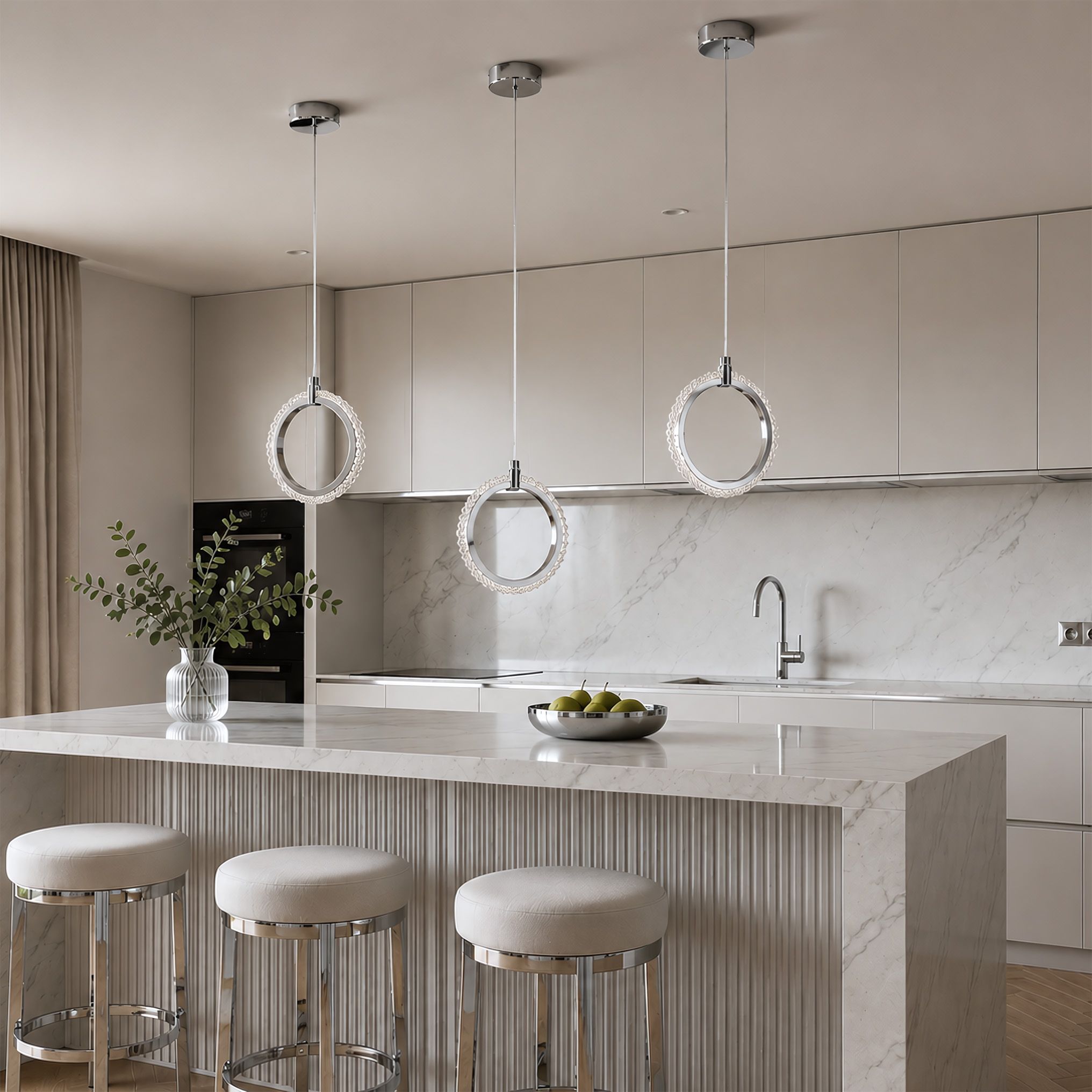Pakabinamas šviestuvas Toolight Pakabinamas LED šviestuvas LHJ126-W Chromas aprašymas - Prekės nuotrauka