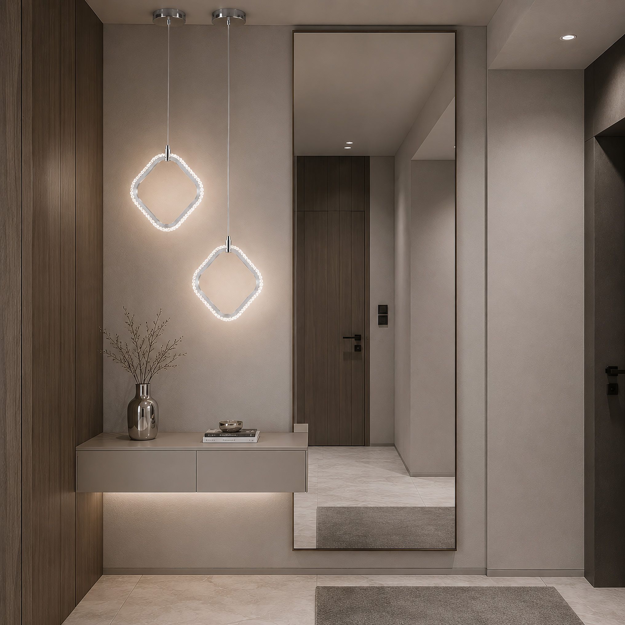 Pakabinamas šviestuvas Toolight Pakabinamas LED šviestuvas LHJ127-W Chromas aprašymas - Prekės nuotrauka