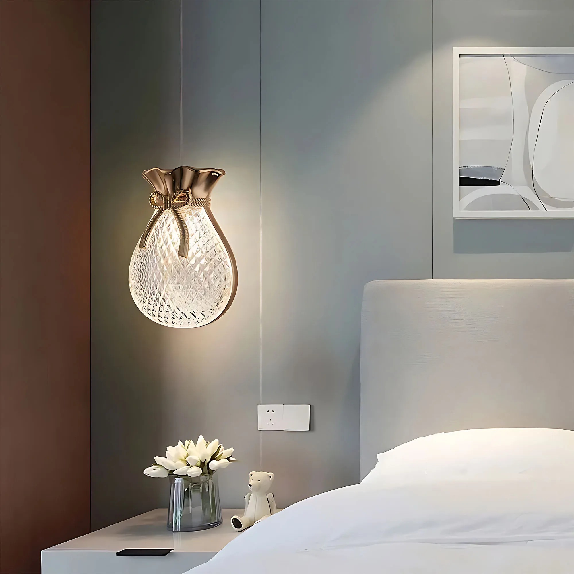 Pakabinamas šviestuvas Toolight Pakabinamas lubų šviestuvas LHJ107-1CP light rose auksinis aprašymas - Prekės nuotrauka