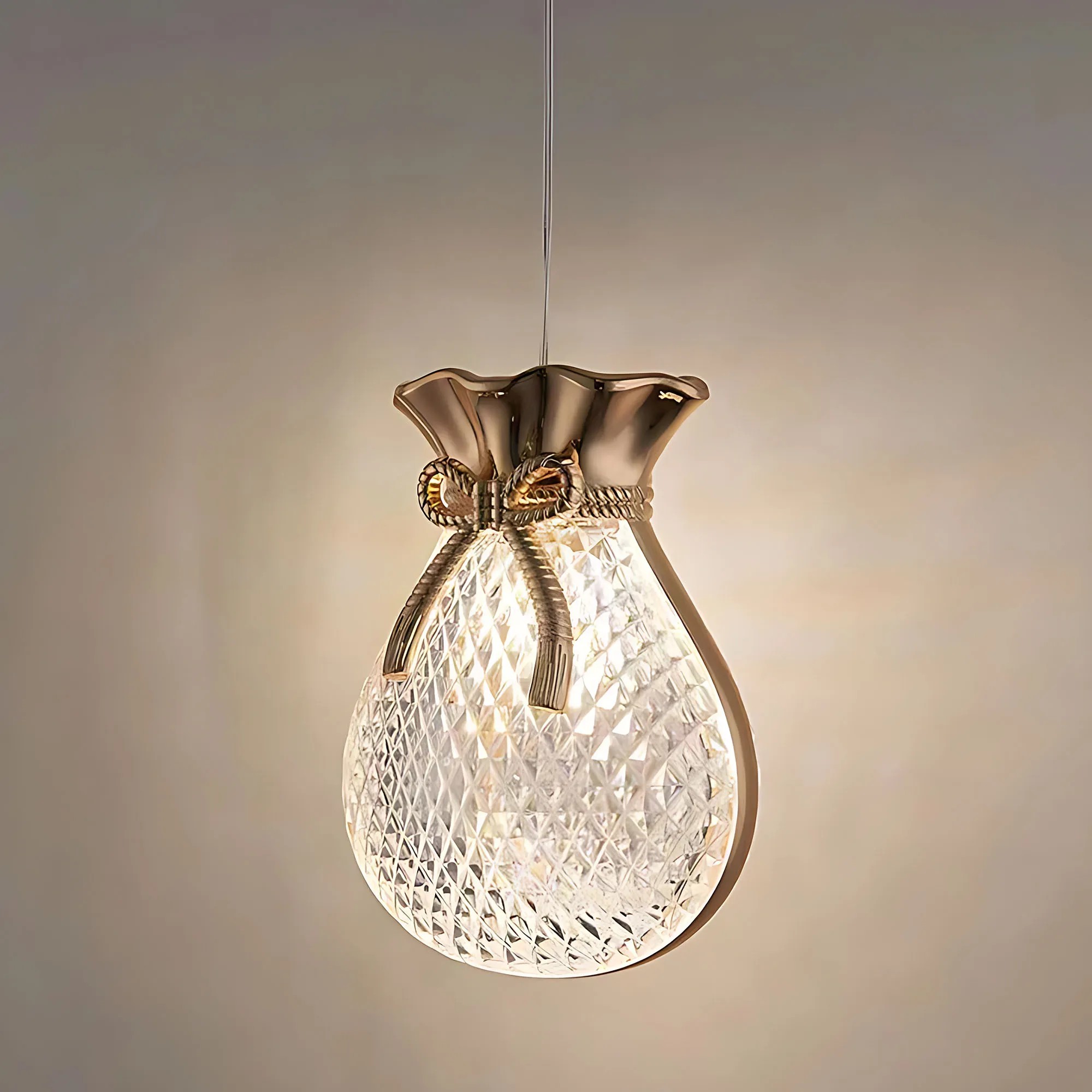 Pakabinamas šviestuvas Toolight Pakabinamas lubų šviestuvas LHJ107-1CP light rose auksinis aprašymas - Prekės nuotrauka