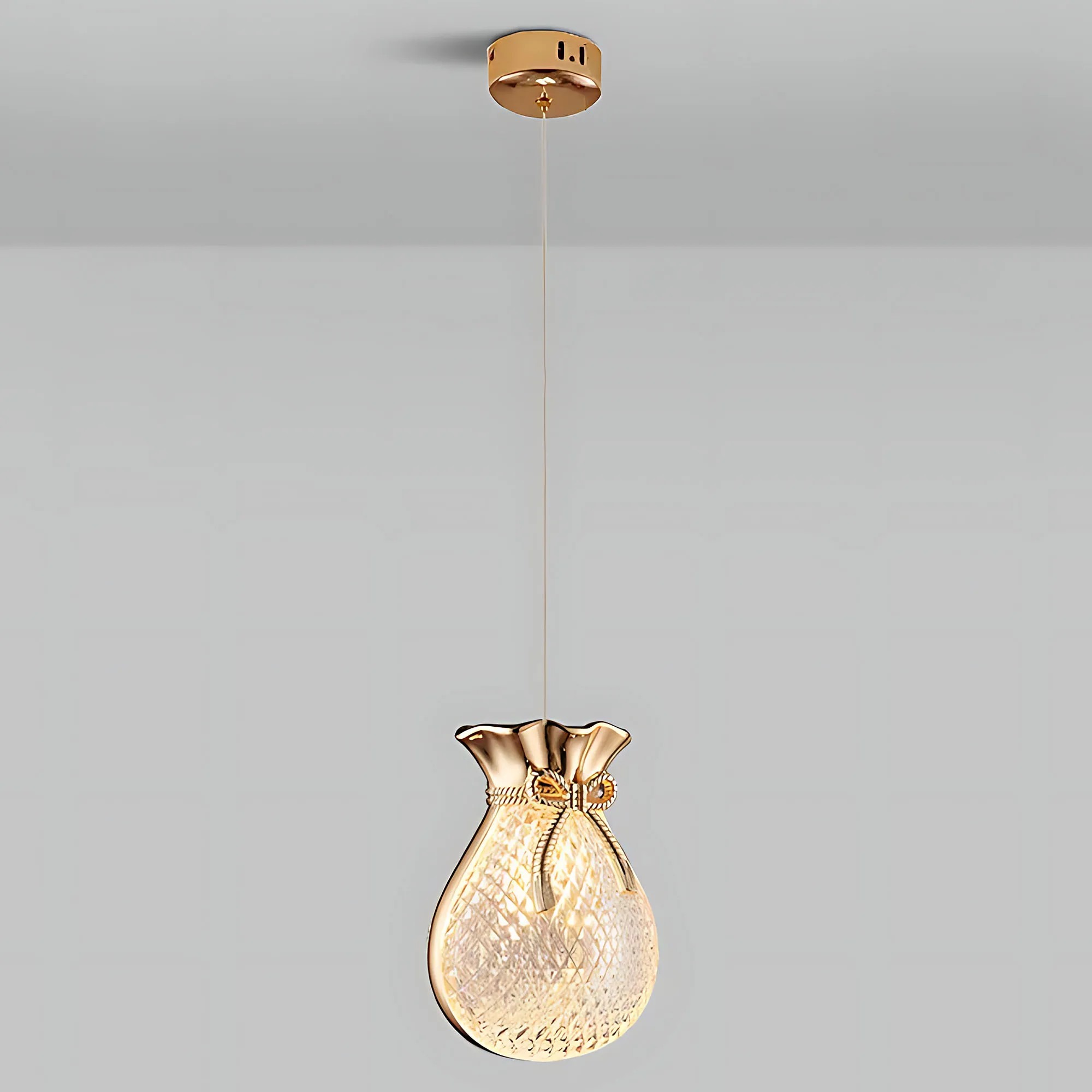 Pakabinamas šviestuvas Toolight Pakabinamas lubų šviestuvas LHJ107-1CP light rose auksinis aprašymas - Prekės nuotrauka