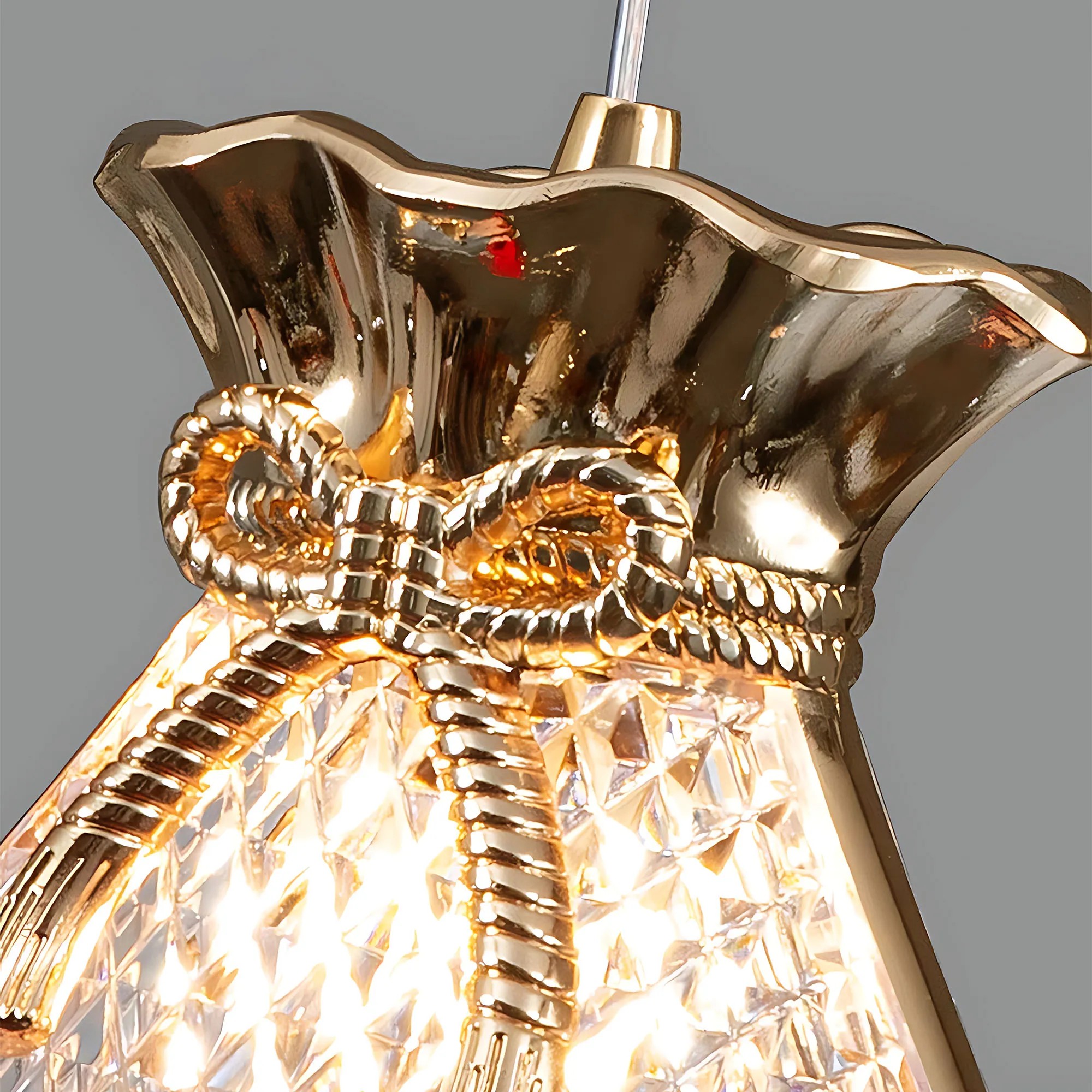 Pakabinamas šviestuvas Toolight Pakabinamas lubų šviestuvas LHJ107-1CP light rose auksinis aprašymas - Prekės nuotrauka