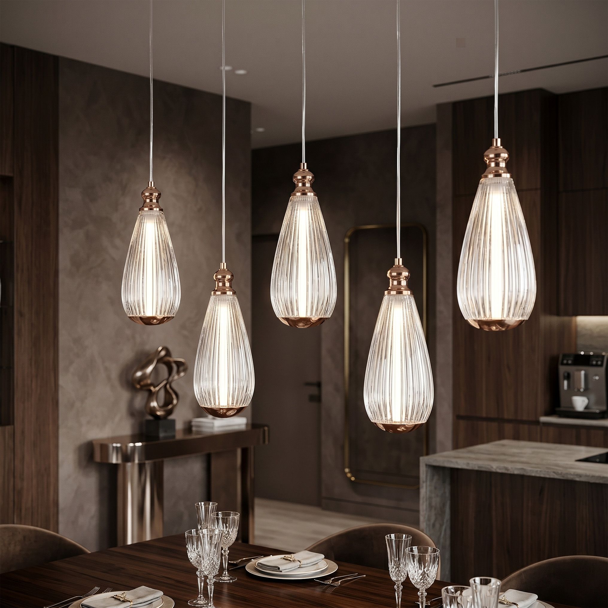 Pakabinamas šviestuvas Toolight Pakabinamas lubų šviestuvas LHJ120-CP light rose auksinis aprašymas - Prekės nuotrauka