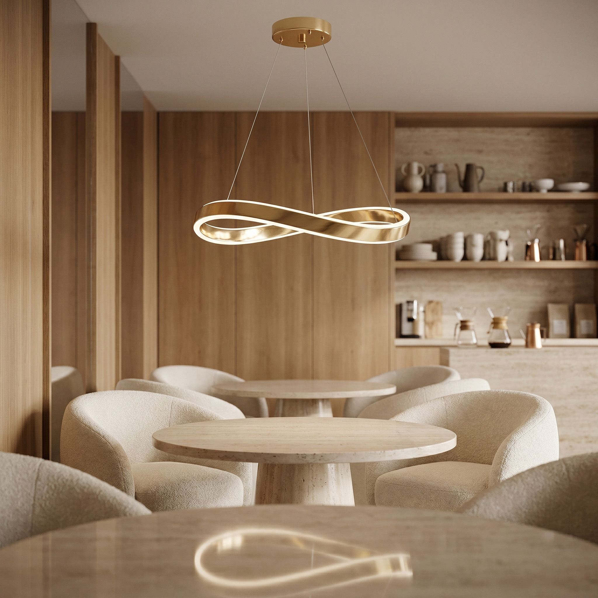 Pakabinamas šviestuvas Toolight PAKABINAMAS LUBŲ ŠVIESTUVAS SWE068-CP 80cm GOLD aprašymas - Prekės nuotrauka