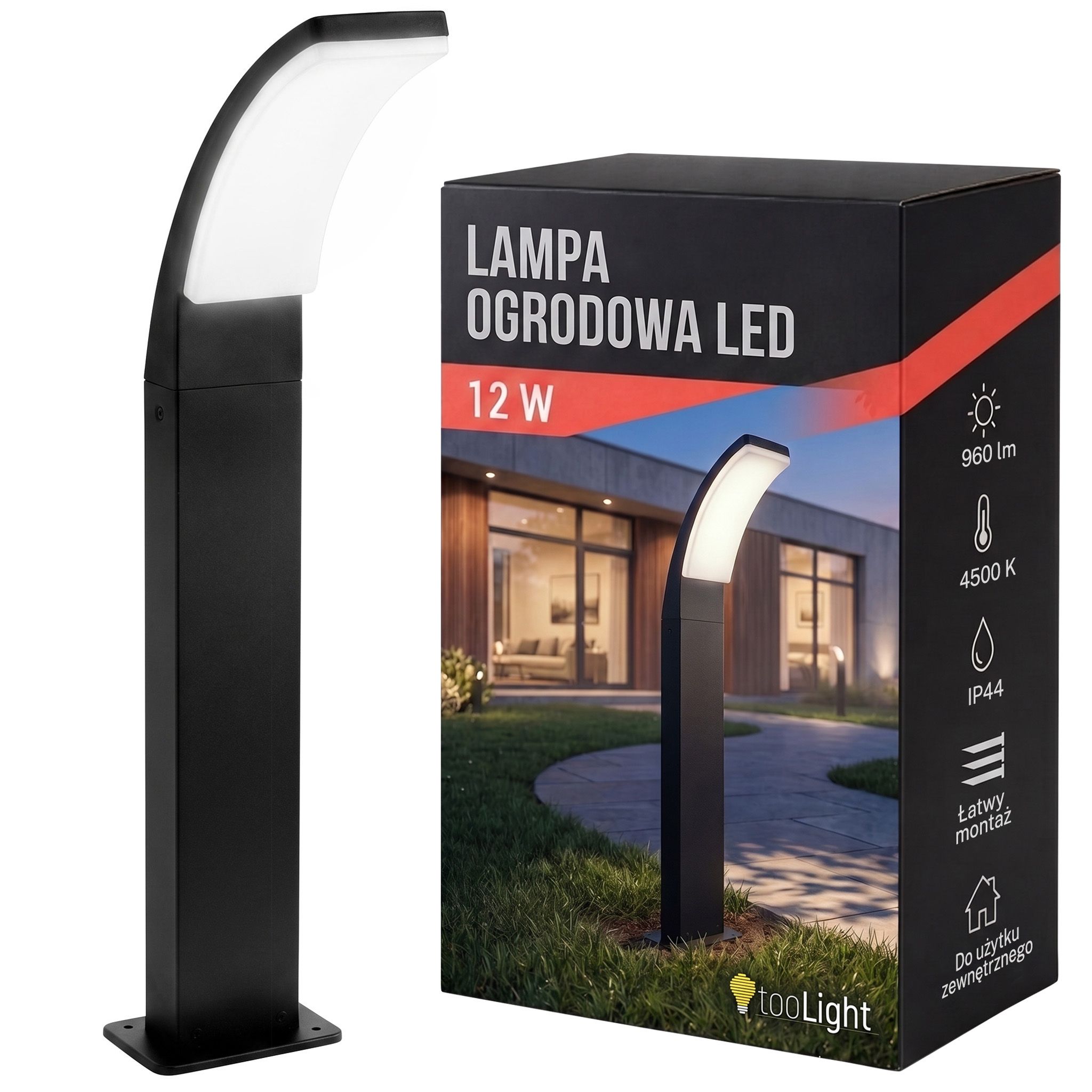 Toolight Pastatomas Sodo Led Šviestuvas Jnh033-g Juodas aprašymas - Prekės nuotrauka