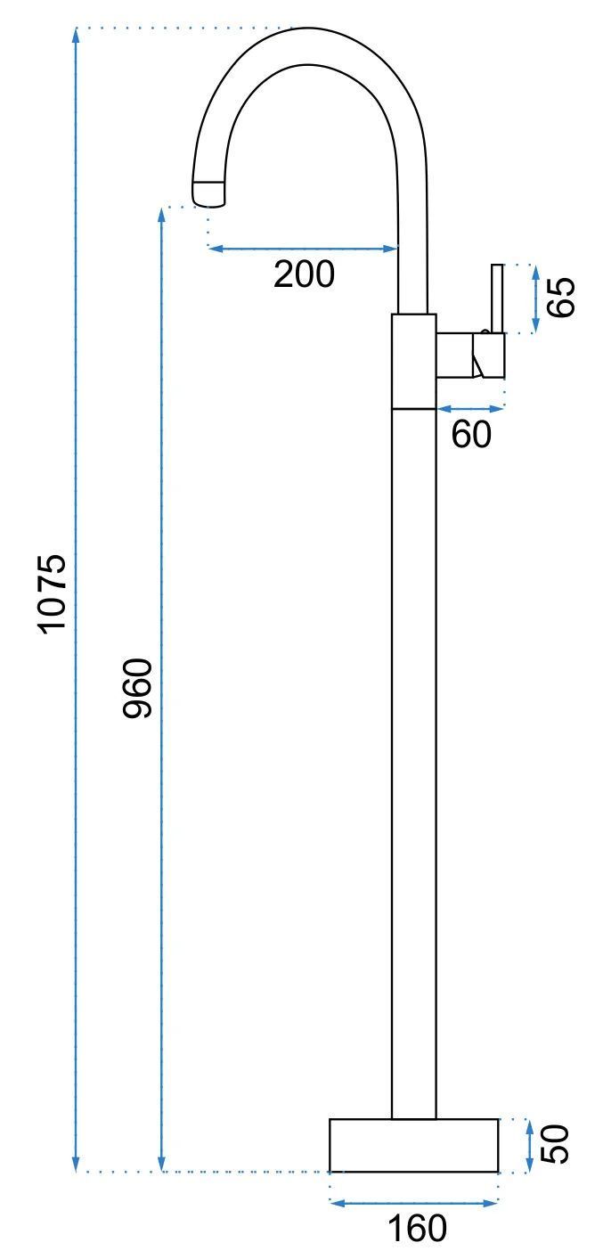 PLAUTUVĖS MAIŠYTUVAS Rea Lungo Chrome aprašymas - Prekės nuotrauka