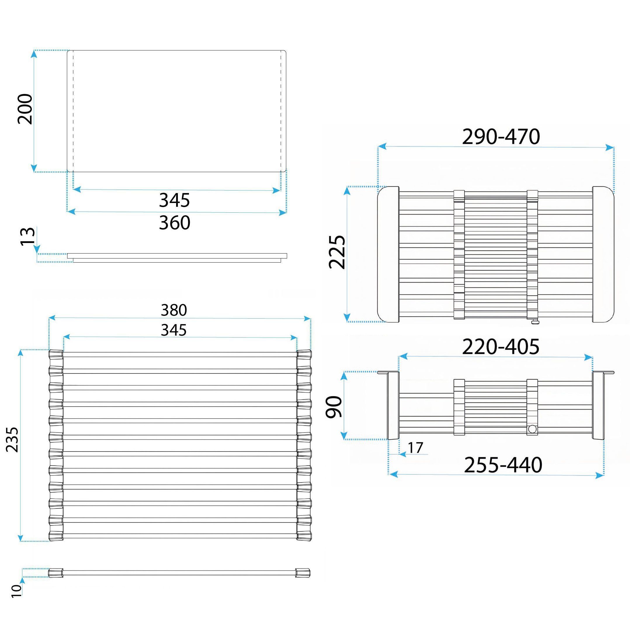 Plieninė Plautuvė Su 3 Dalių Priedų Rinkiniu Rea Leo 50 Gold Juodi priedai aprašymas - Prekės nuotrauka