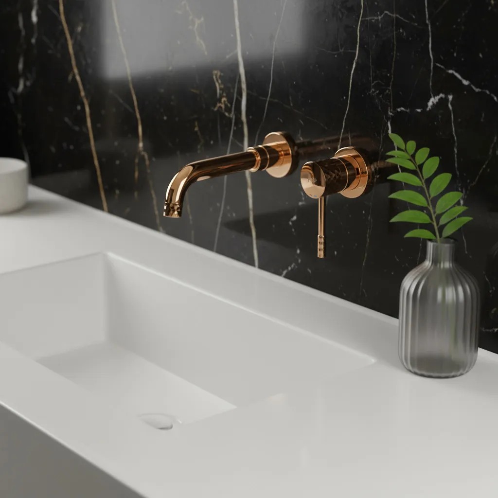 Potinkinis praustuvo maišytuvas Rea Rose Lungo Diamond Copper + BOX aprašymas - Prekės nuotrauka