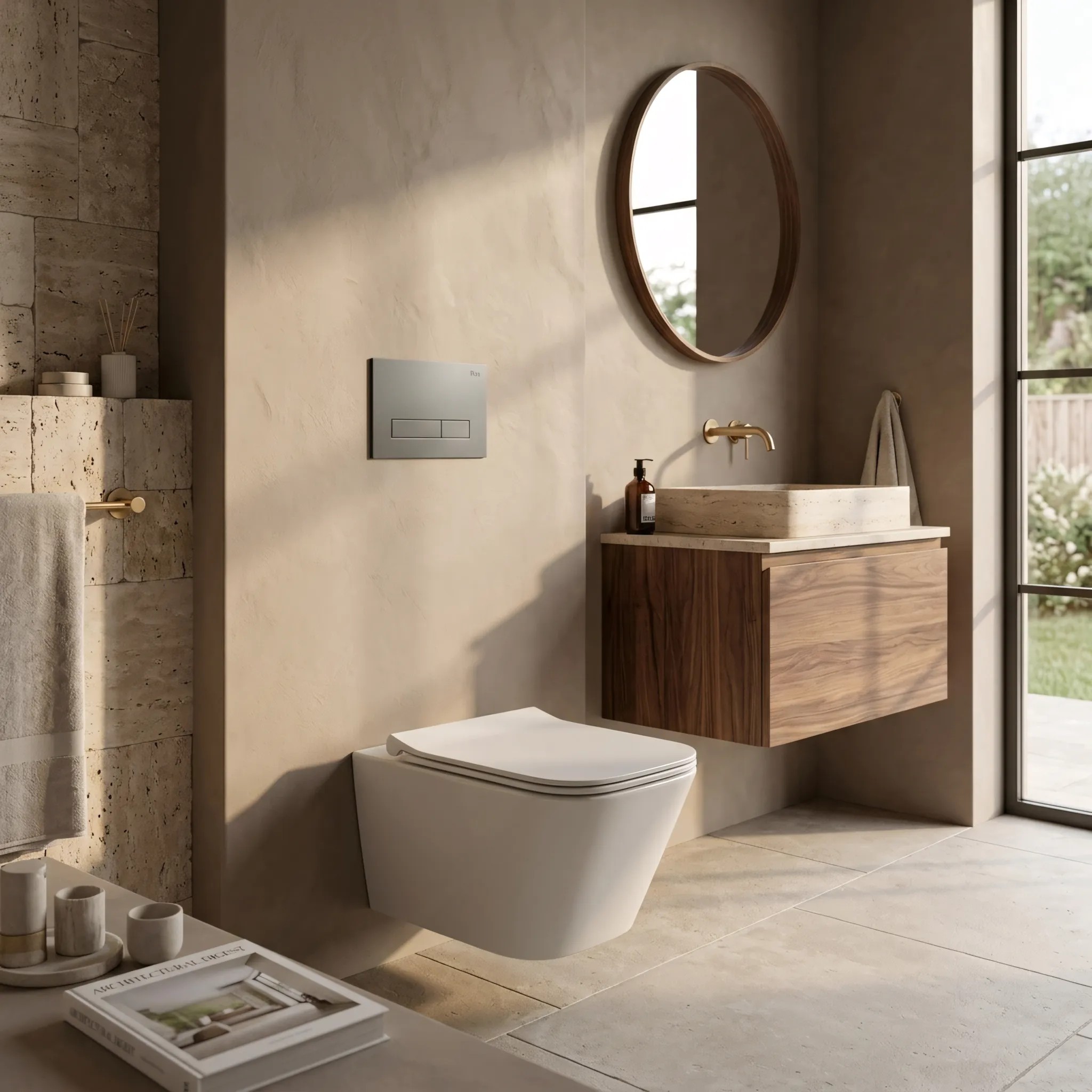 rea Potinkinis WC Rėmo Komplektas Slim 024N su HD Titan Mygtuku aprašymas - Prekės nuotrauka
