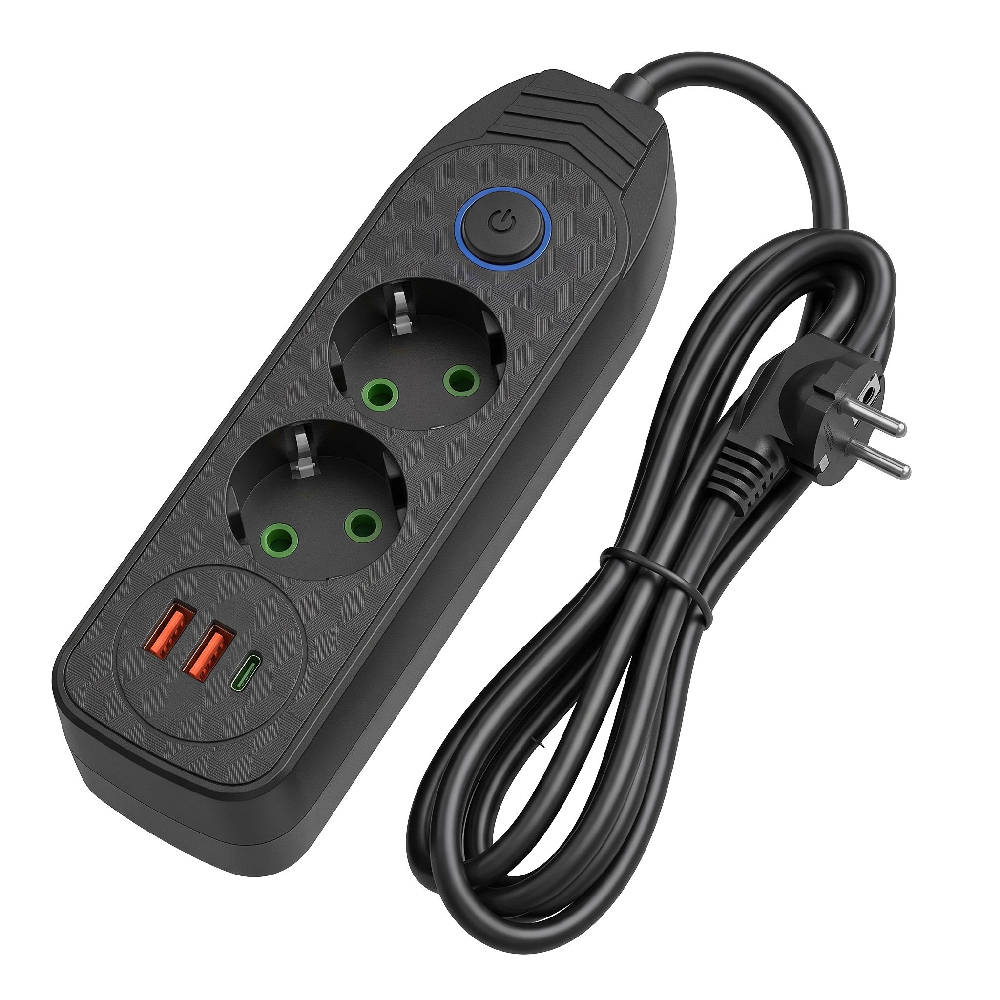 Toolight Prailgintuvas Maitinimo Blokas 2 Lizdai + 2x Usb-a + Usb-c Jnh023-2b Juodas aprašymas - Prekės nuotrauka