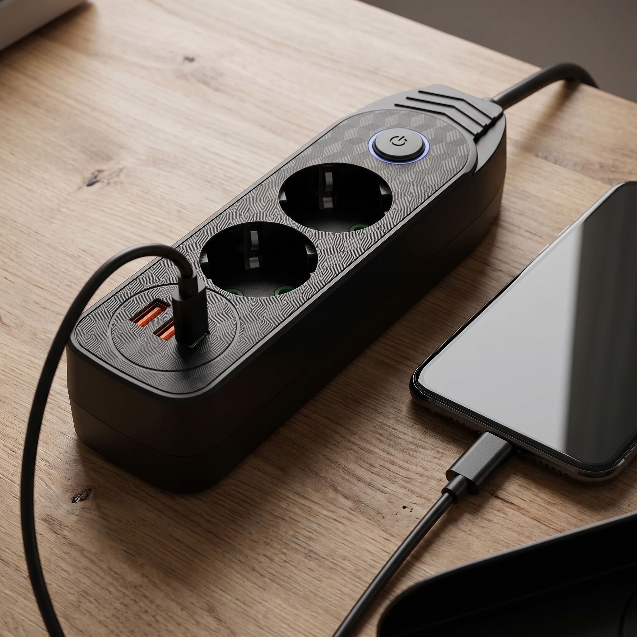 Toolight Prailgintuvas Maitinimo Blokas 2 Lizdai + 2x Usb-a + Usb-c Jnh023-2b Juodas aprašymas - Prekės nuotrauka