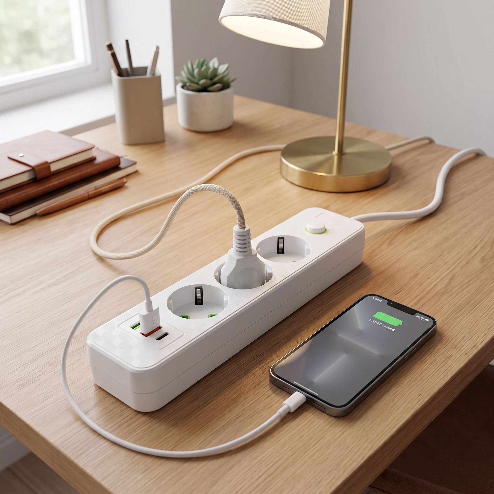 Toolight Prailgintuvas Maitinimo Blokas 3 Lizdai + 2x Usb-a + Usb-c Jnh020-3a Baltas aprašymas - Prekės nuotrauka
