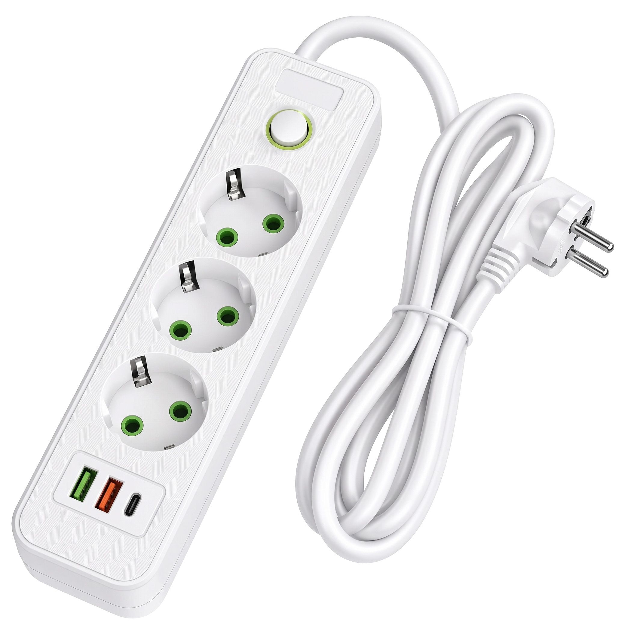 Toolight Prailgintuvas Maitinimo Blokas 3 Lizdai + 2x Usb-a + Usb-c Jnh020-3a Baltas aprašymas - Prekės nuotrauka
