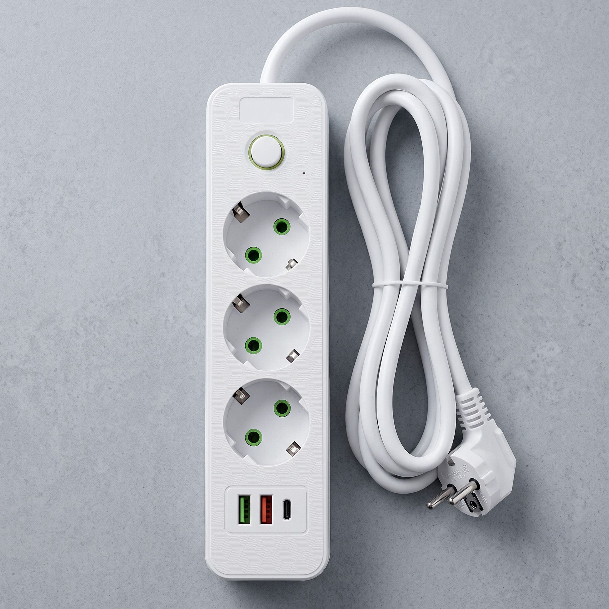 Toolight Prailgintuvas Maitinimo Blokas 3 Lizdai + 2x Usb-a + Usb-c Jnh020-3a Baltas aprašymas - Prekės nuotrauka
