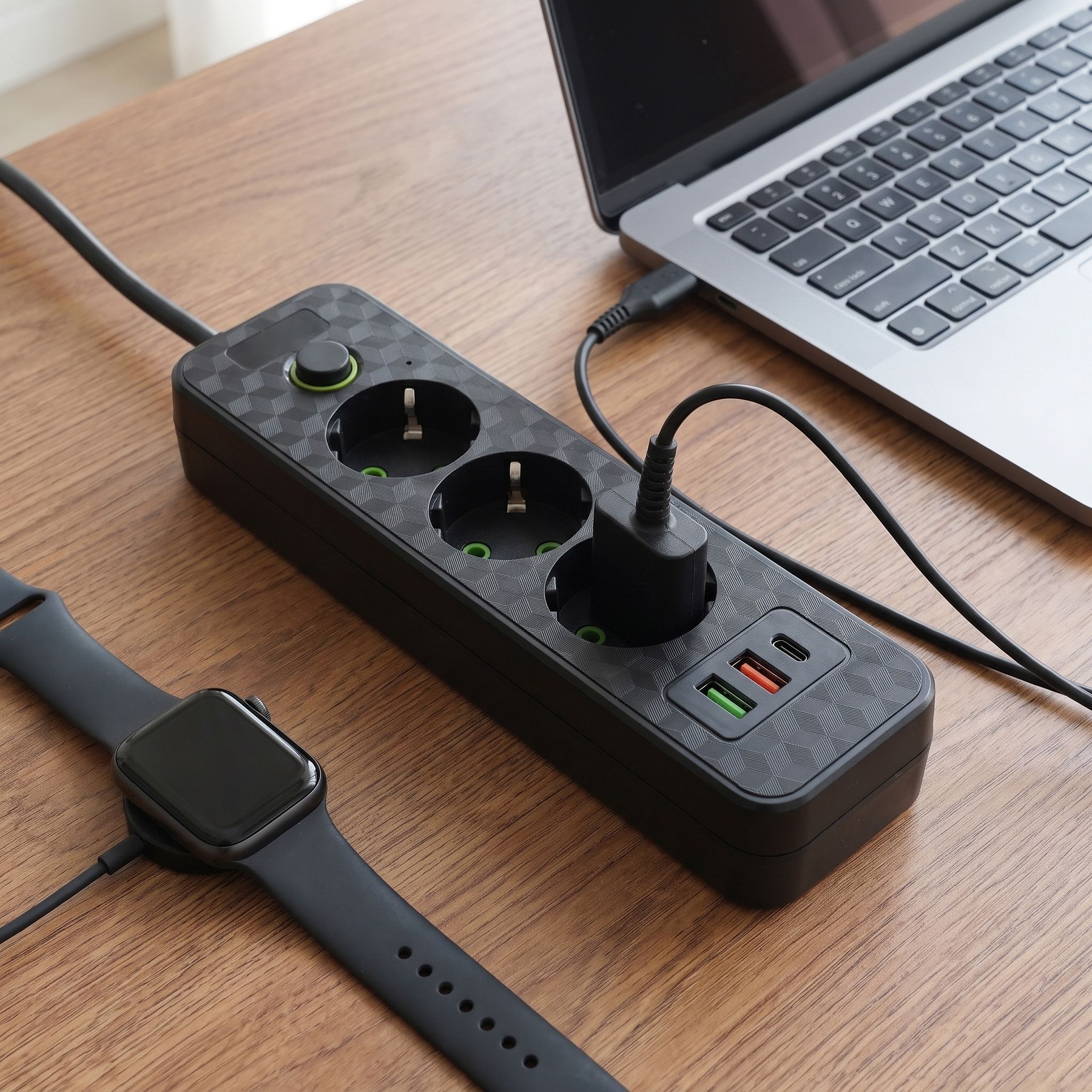 Toolight Prailgintuvas Maitinimo Blokas 3 Lizdai + 2x Usb-a + Usb-c Jnh020-3a Juodas aprašymas - Prekės nuotrauka