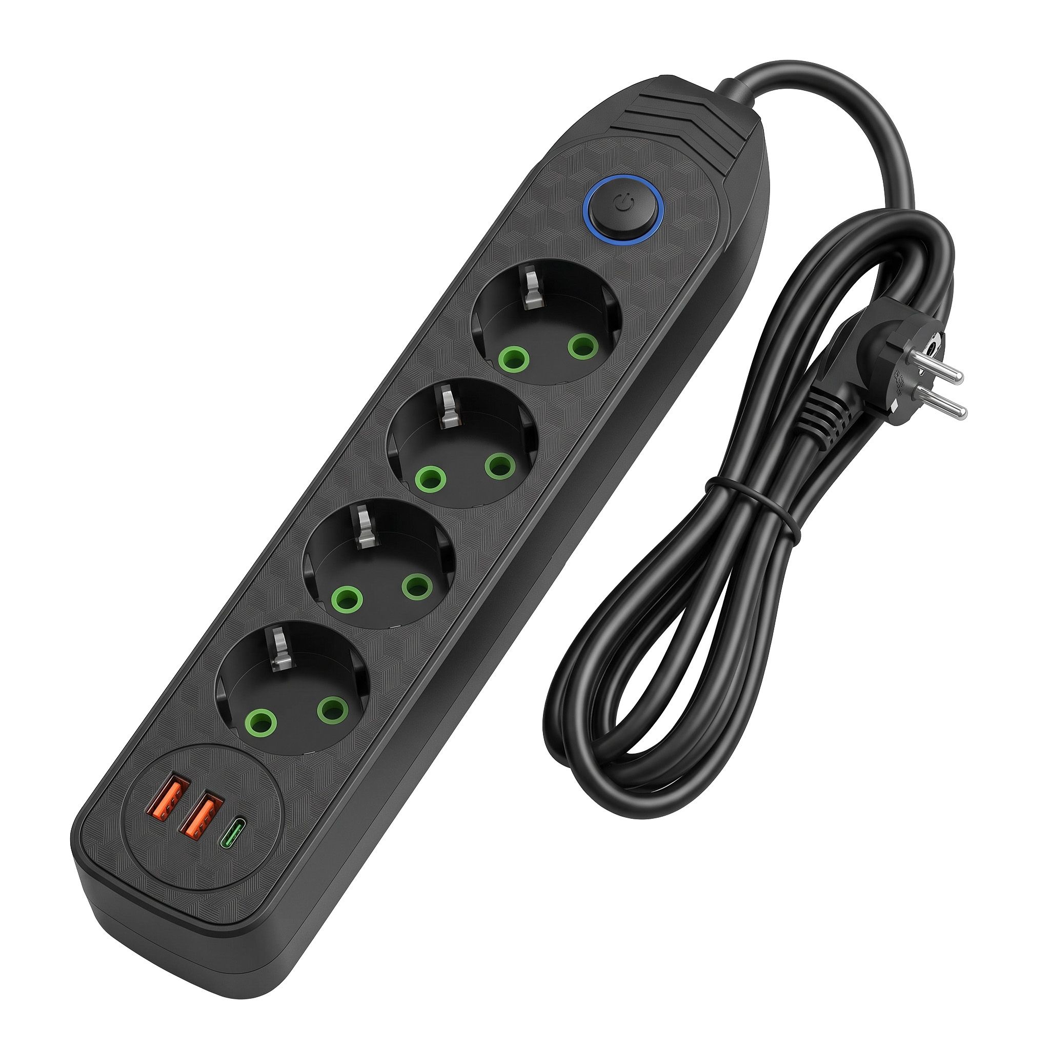 Toolight Prailgintuvas Maitinimo Blokas 4 Lizdai + 2x Usb-a + Usb-c Jnh025-4b Juodas aprašymas - Prekės nuotrauka