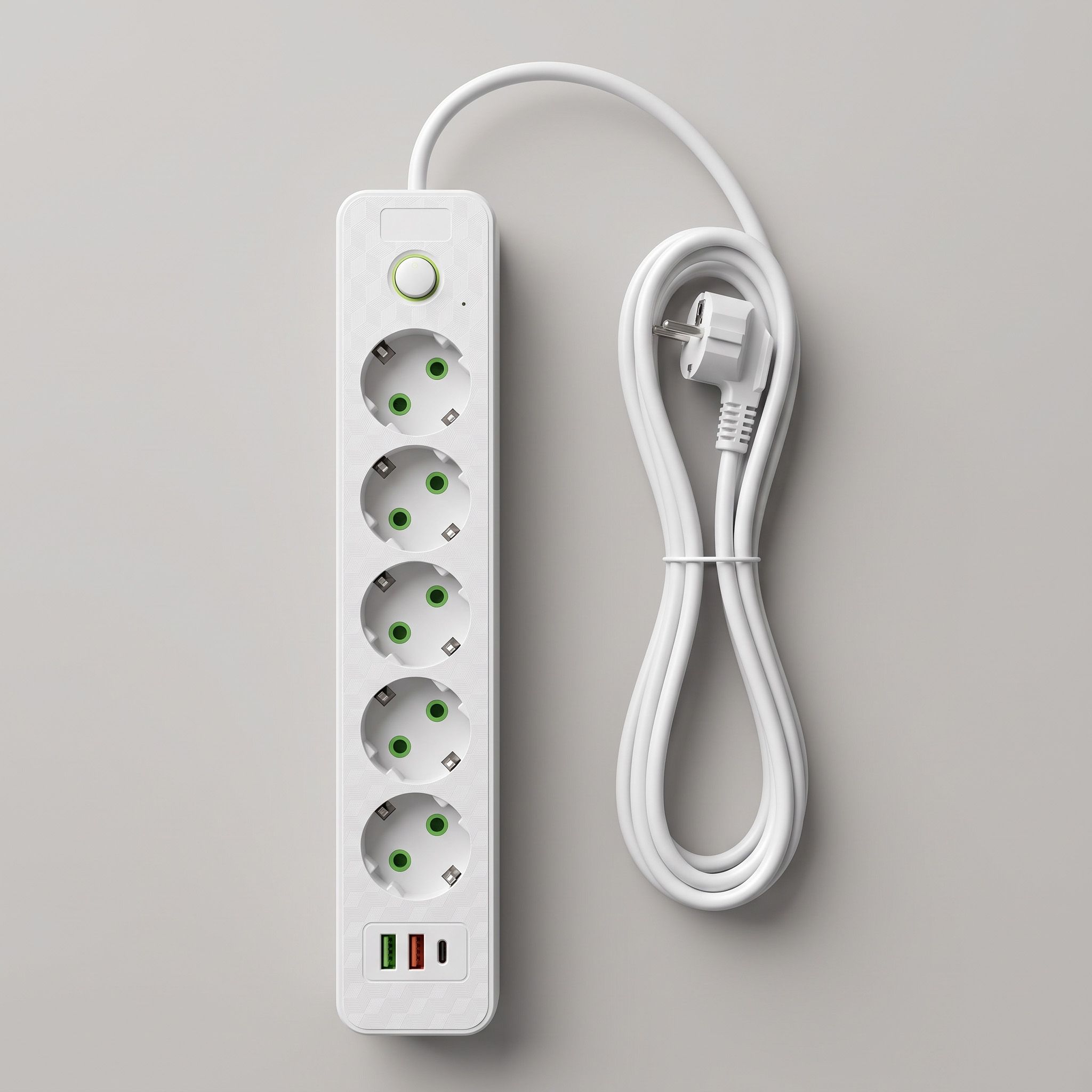 Toolight Prailgintuvas Maitinimo Blokas 5 Lizdai + 2x Usb-a + Usb-c Jnh022-5a Baltas aprašymas - Prekės nuotrauka
