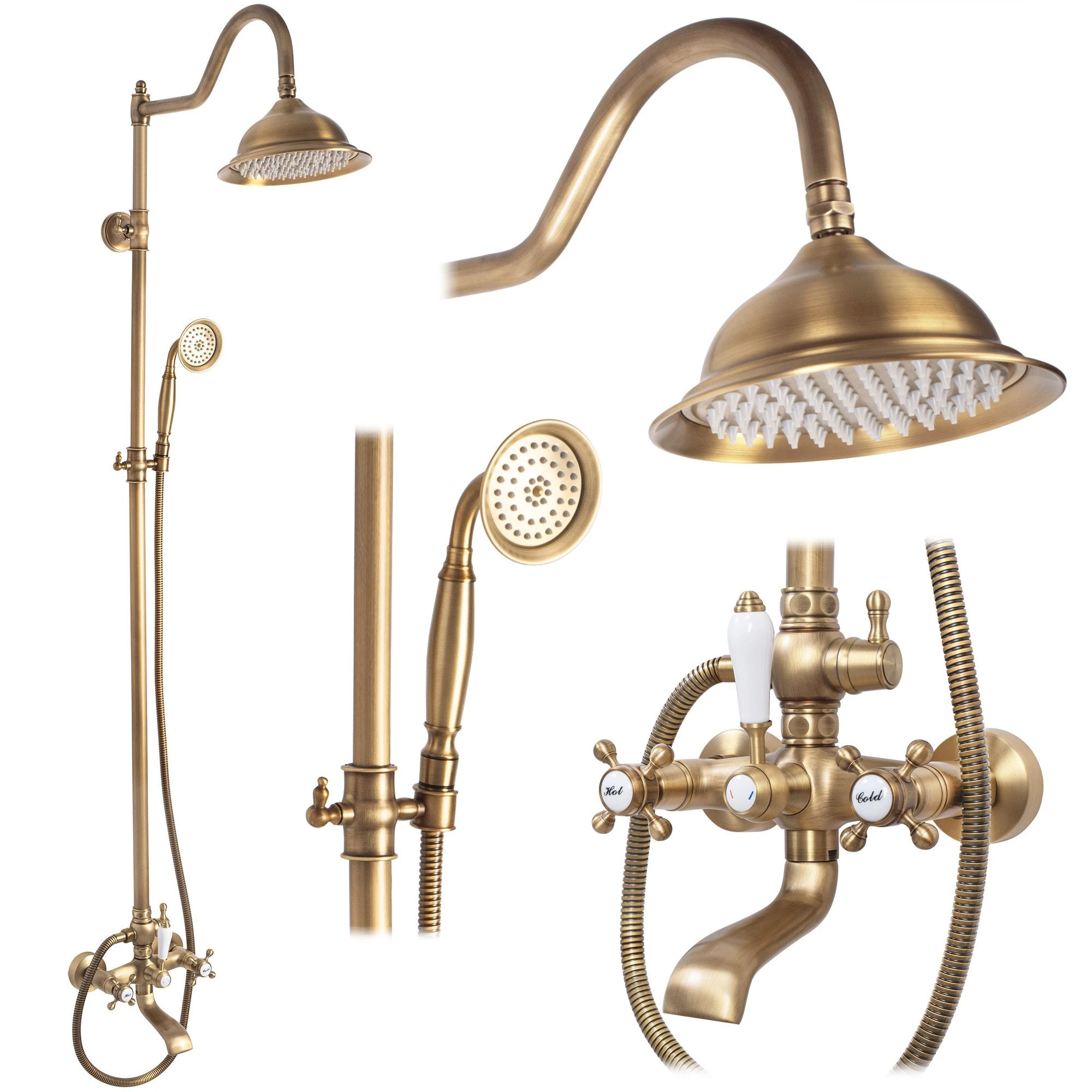 Purškimo rinkinys REA BERGAMO antique bronze aprašymas - Prekės nuotrauka