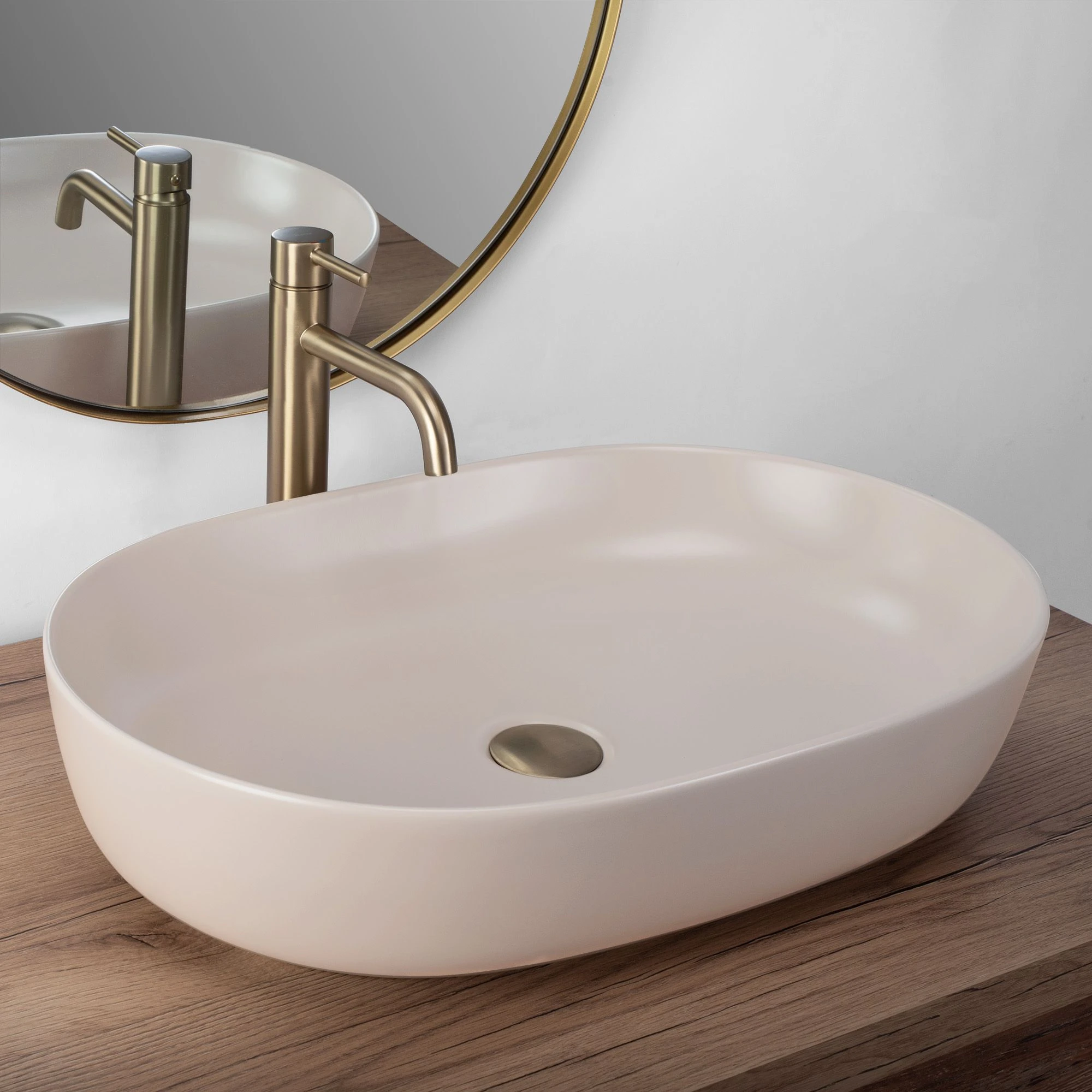 Rea CLEO 61 BEIGE Matinis stalviršio praustuvas aprašymas - Prekės nuotrauka