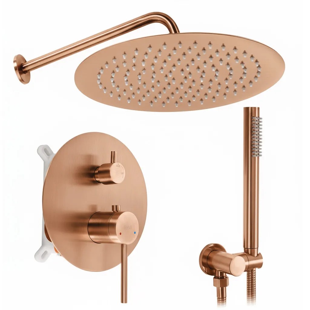 Rea Foss Clif Copper Paslėptas Dušo Rinkinys + Dėžutė aprašymas - Prekės nuotrauka