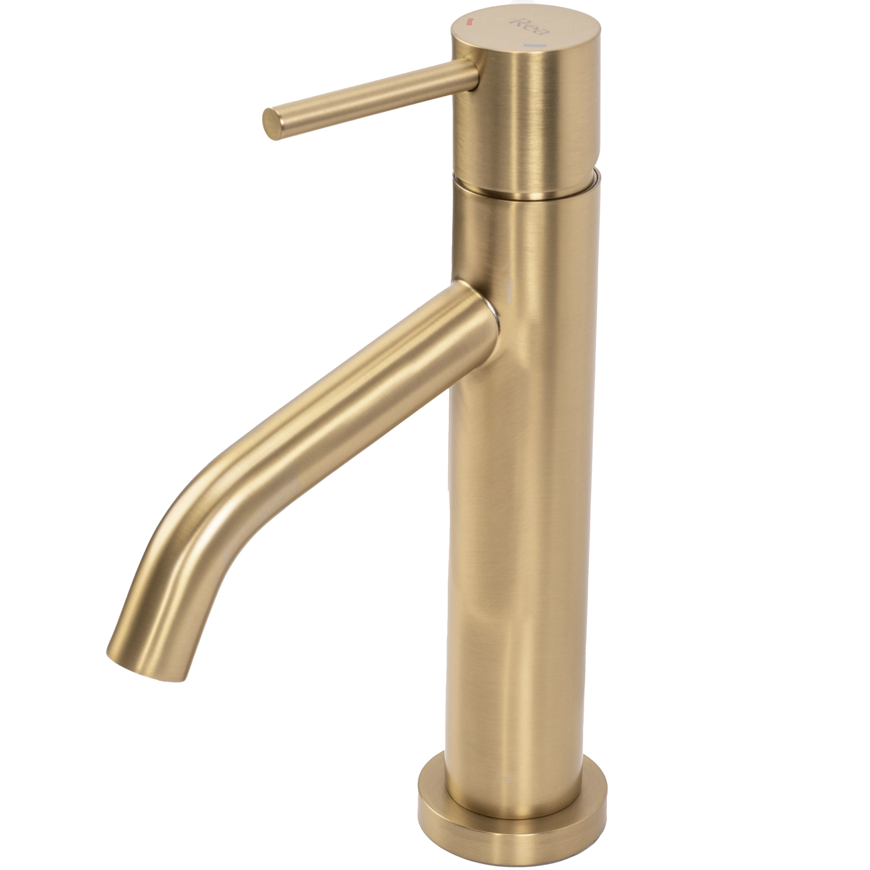 REA LEVEL praustuvo maišytuvas Brushed Low Gold aprašymas - Prekės nuotrauka