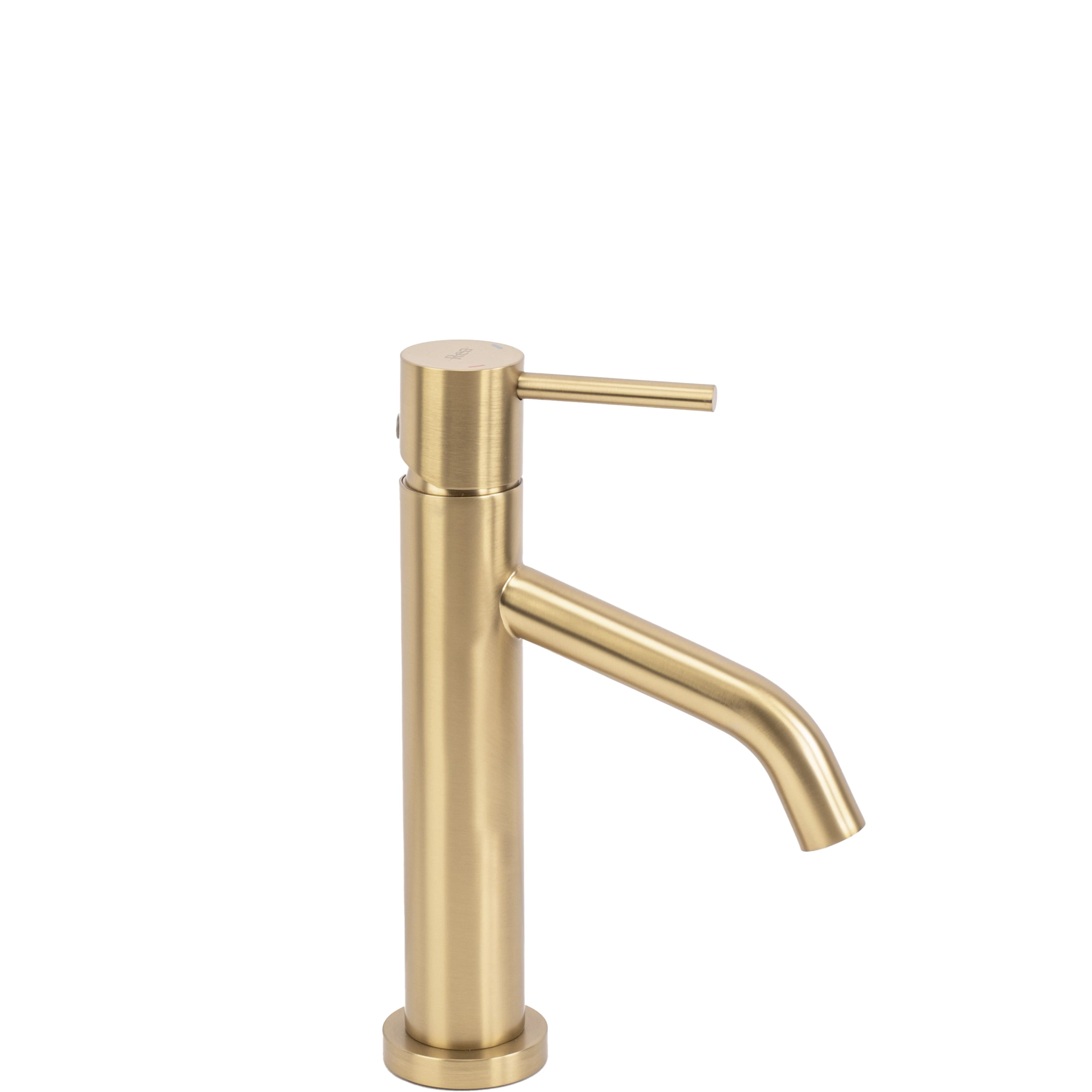 REA LEVEL praustuvo maišytuvas Brushed Low Gold aprašymas - Prekės nuotrauka
