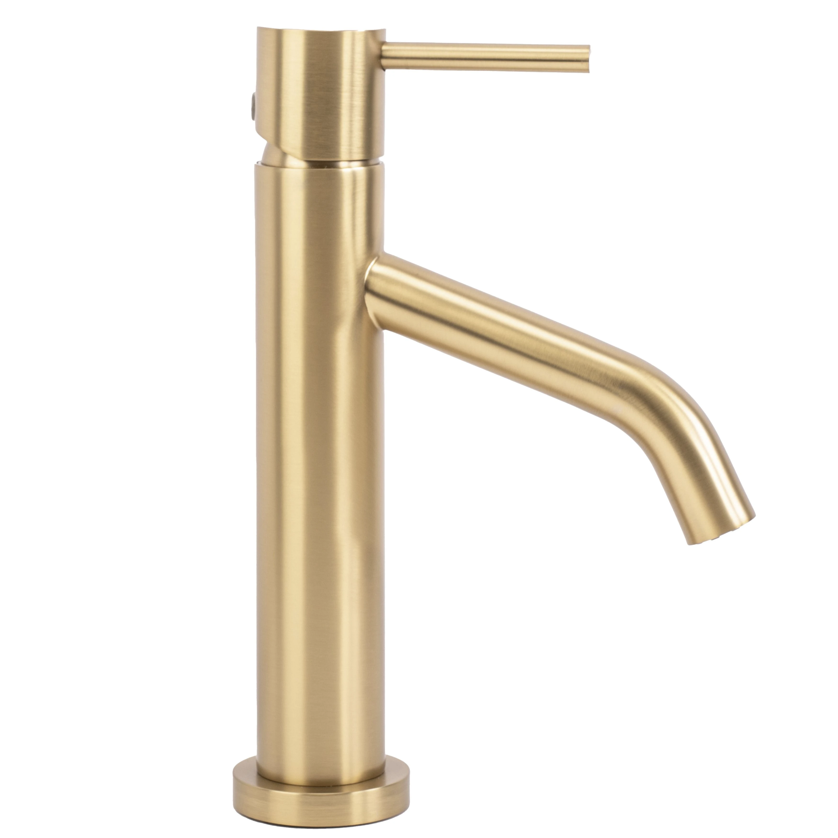REA LEVEL praustuvo maišytuvas Brushed Low Gold aprašymas - Prekės nuotrauka