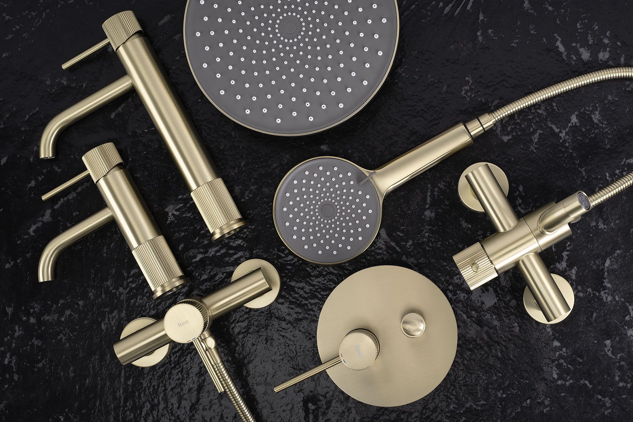 REA Lungo Stripe BRUSH GOLD dušikraan aprašymas - Prekės nuotrauka