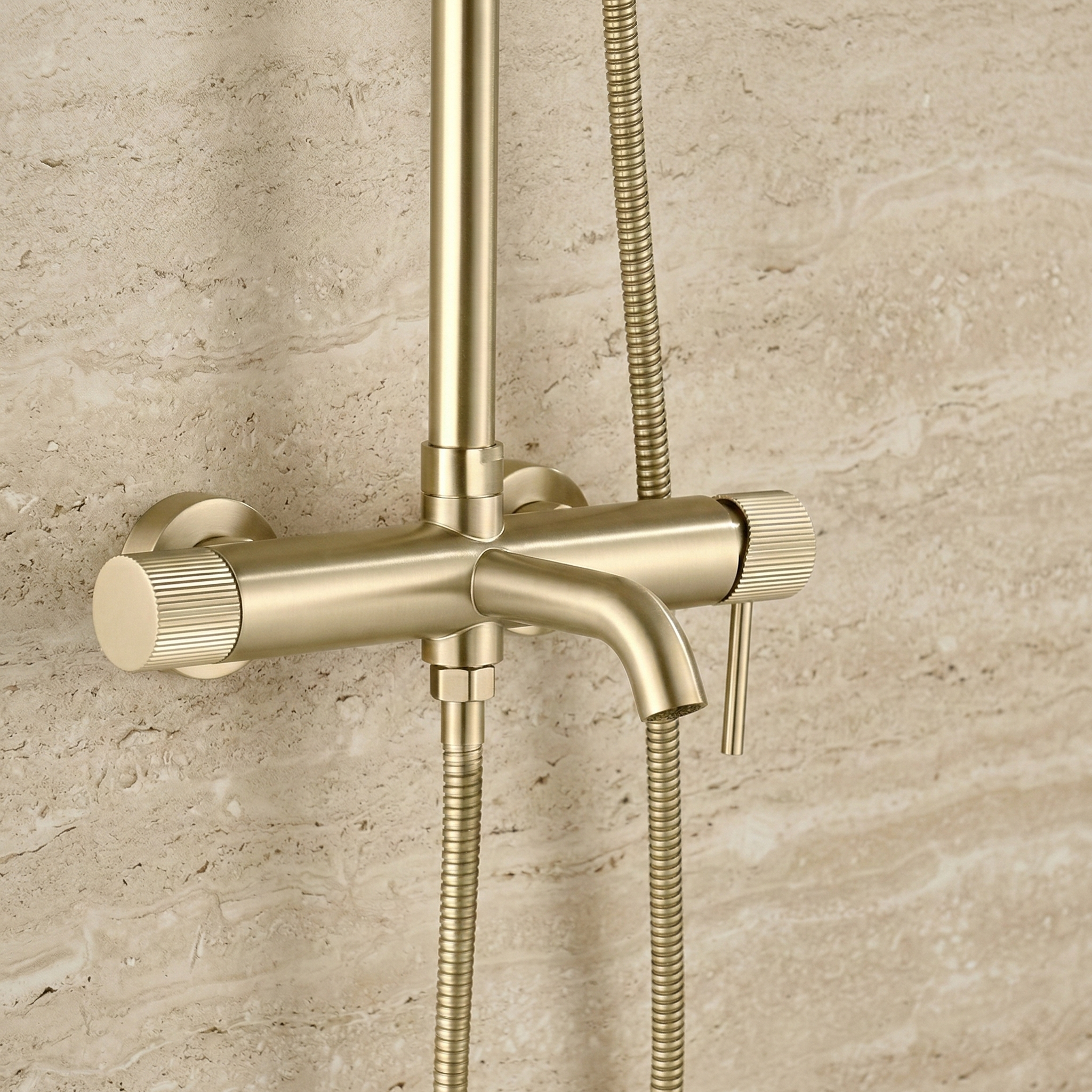 Rea Lungo Stripe Gold Nickel dušo komplektas aprašymas - Prekės nuotrauka