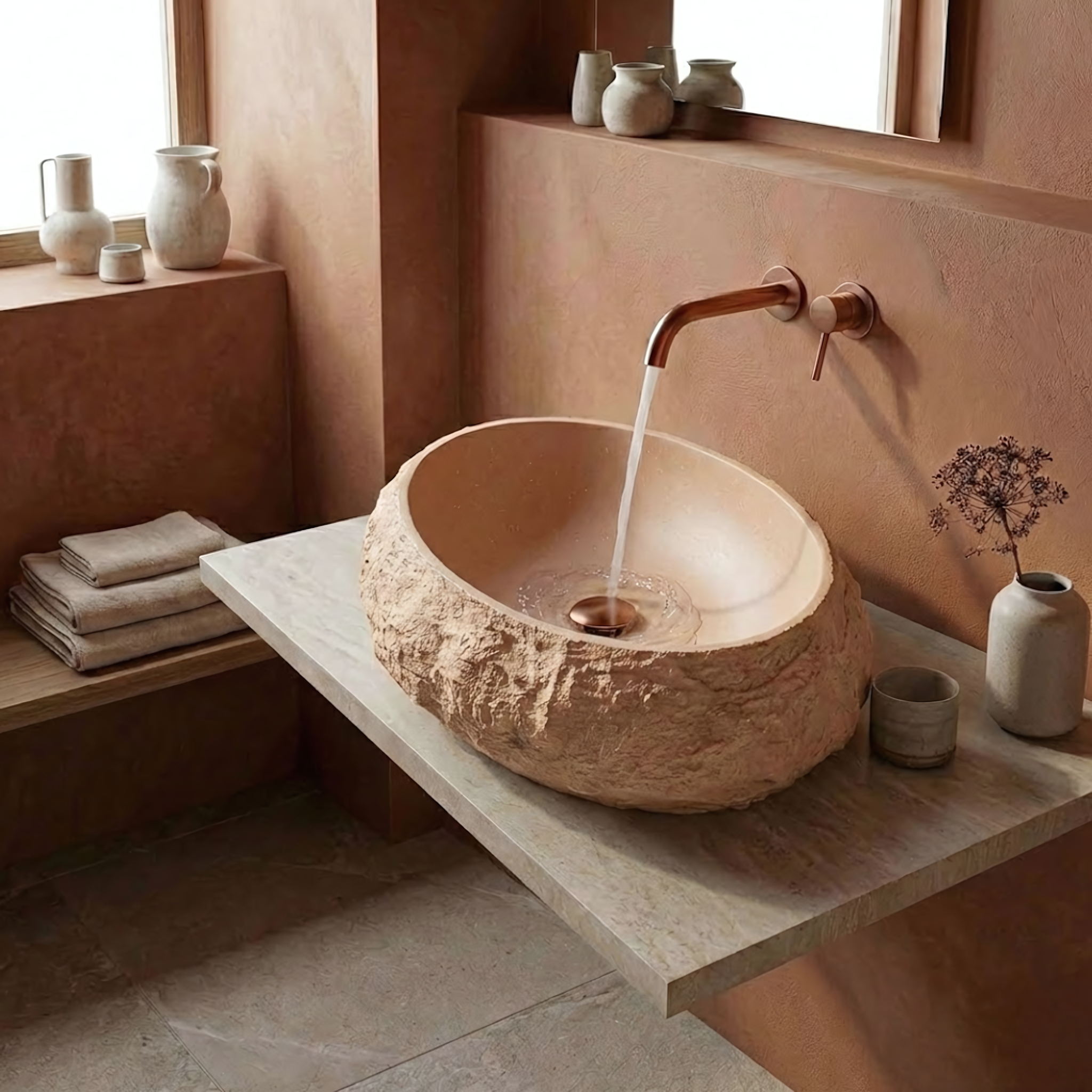 Rea Mika Light Terracotta stalviršio praustuvas aprašymas - Prekės nuotrauka