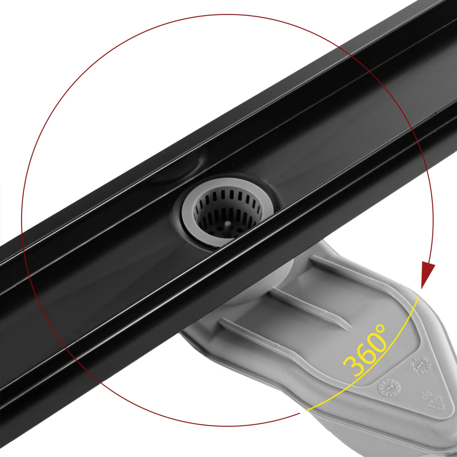 REA Neox Superflow Juodas 90 Linear Drain aprašymas - Prekės nuotrauka