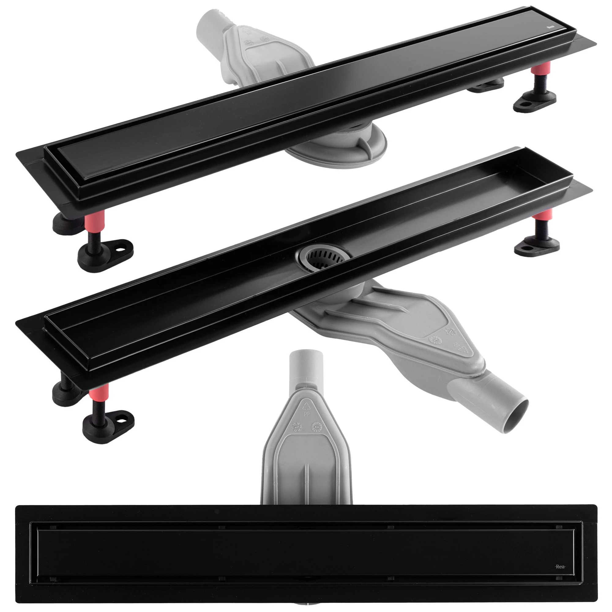REA Neox Superflow Juodas 90 Linear Drain aprašymas - Prekės nuotrauka