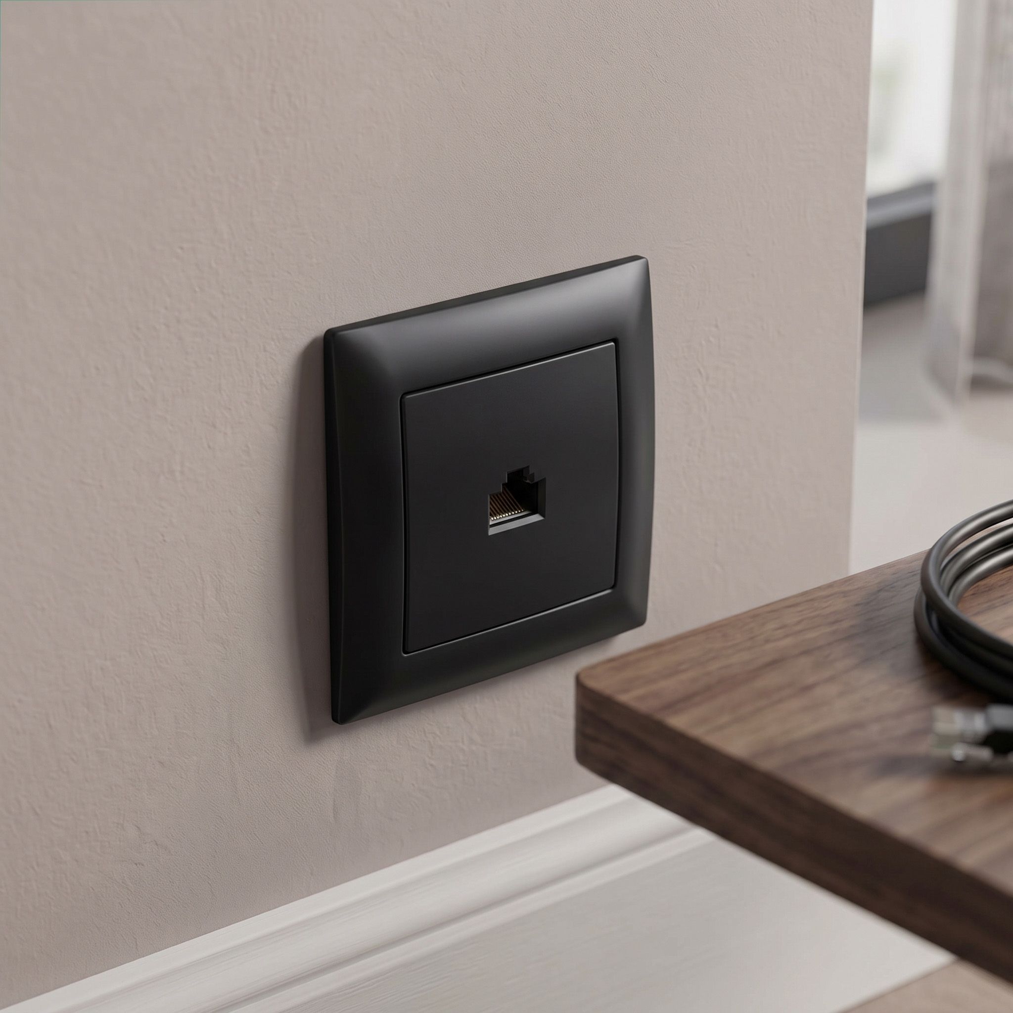 Toolight Rj45 Lizdas Su Rėmeliu Oste Jnh010-s Juodas aprašymas - Prekės nuotrauka