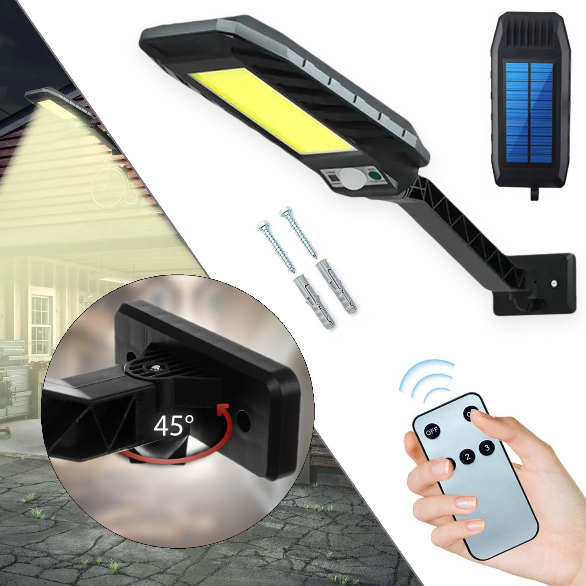 Toolight Saulės lempa LED RSL018 aprašymas - Prekės nuotrauka