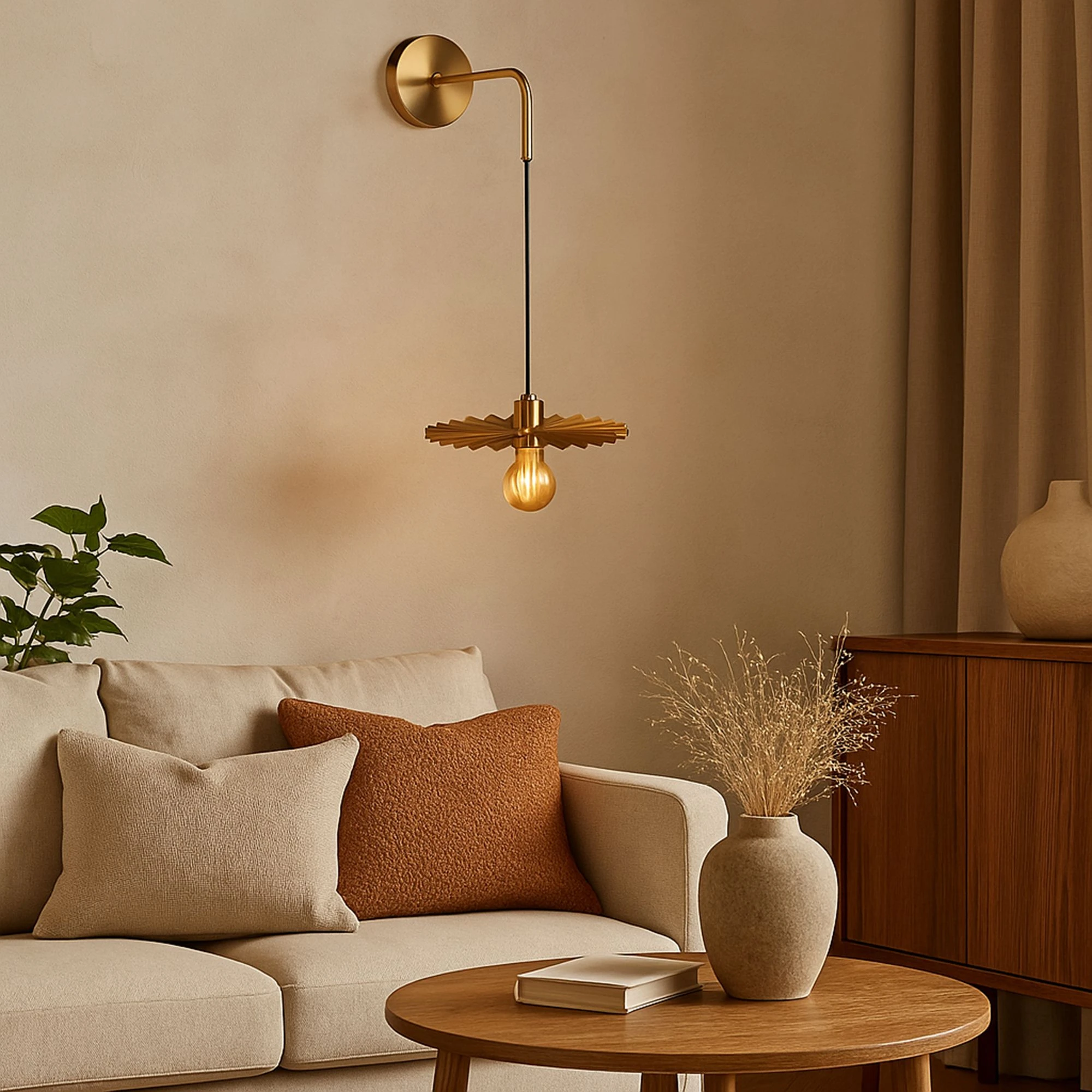 Sieninis šviestuvas Toolight Sieninė lempa APP1356-1W OLD GOLD 30 cm aprašymas - Prekės nuotrauka