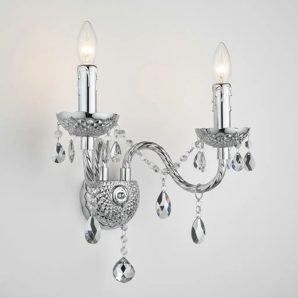 Sieninis šviestuvas Toolight Sieninė lempa EBT019-2W Chrome aprašymas - Prekės nuotrauka