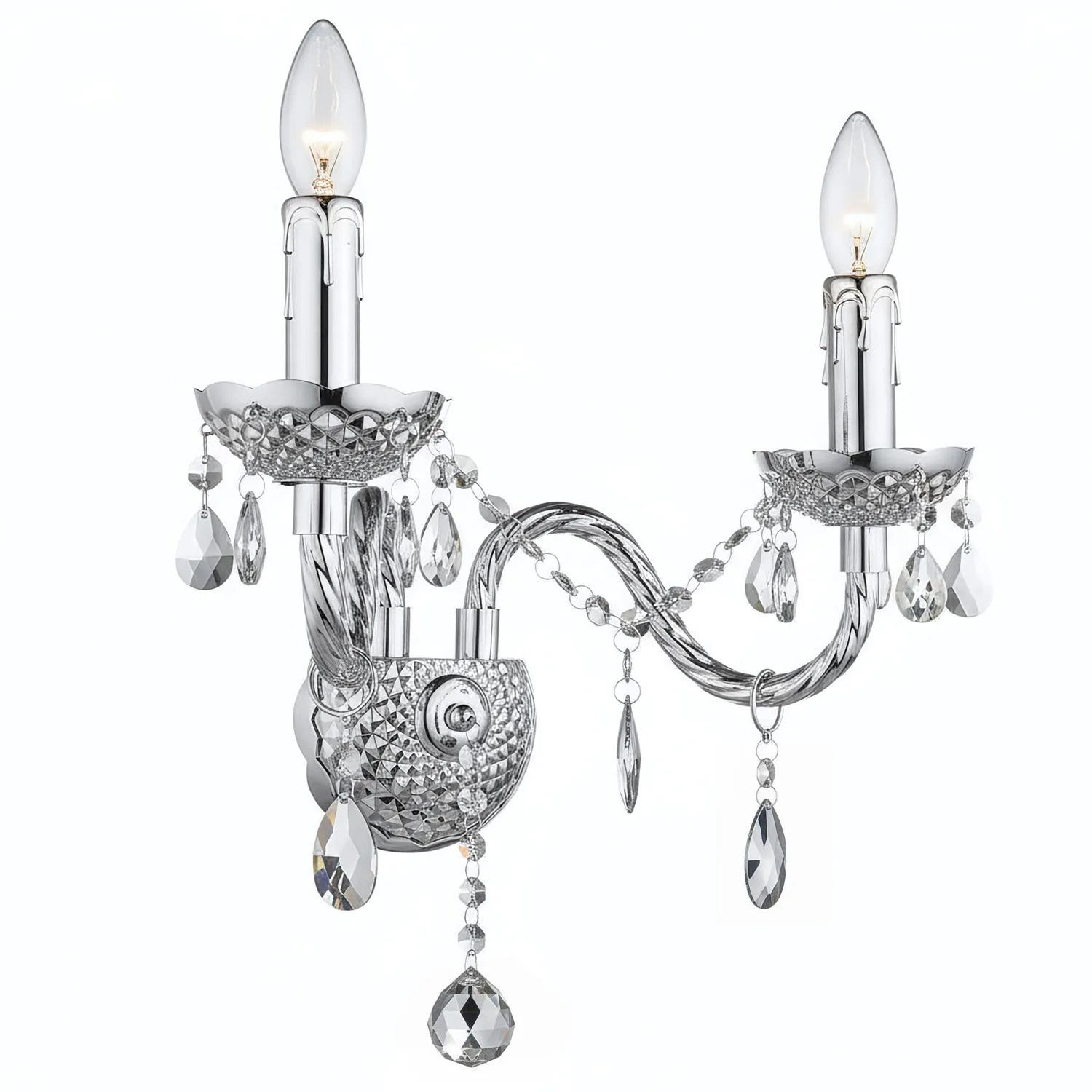 Sieninis šviestuvas Toolight Sieninė lempa EBT019-2W Chrome aprašymas - Prekės nuotrauka