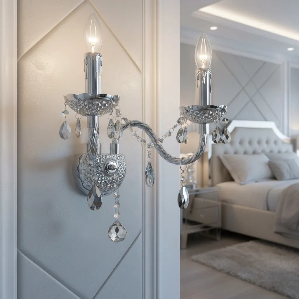 Sieninis šviestuvas Toolight Sieninė lempa EBT019-2W Chrome aprašymas - Prekės nuotrauka