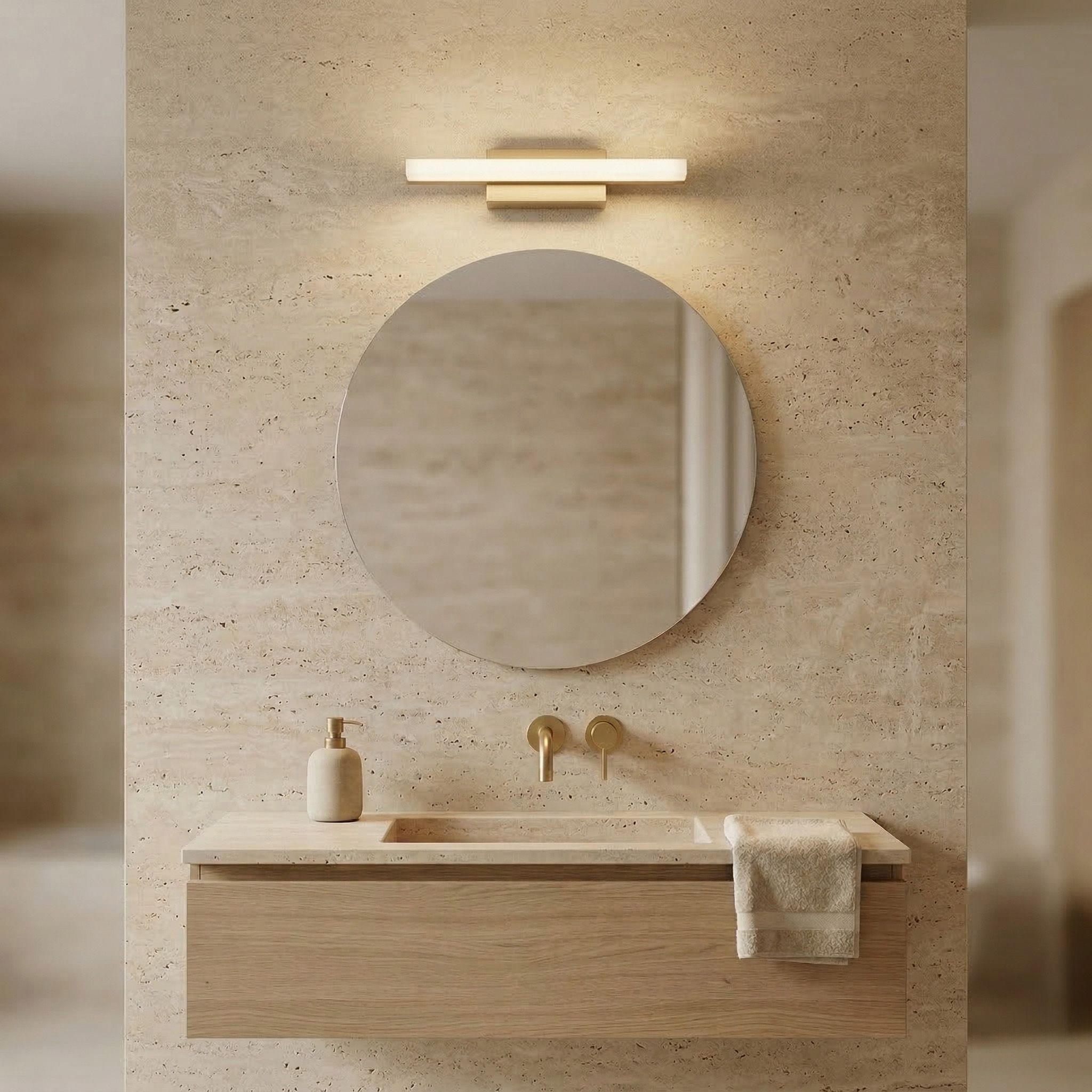 Sieninis šviestuvas Toolight Sieninė Lempa Led 42cm APP1851-1W Gold aprašymas - Prekės nuotrauka
