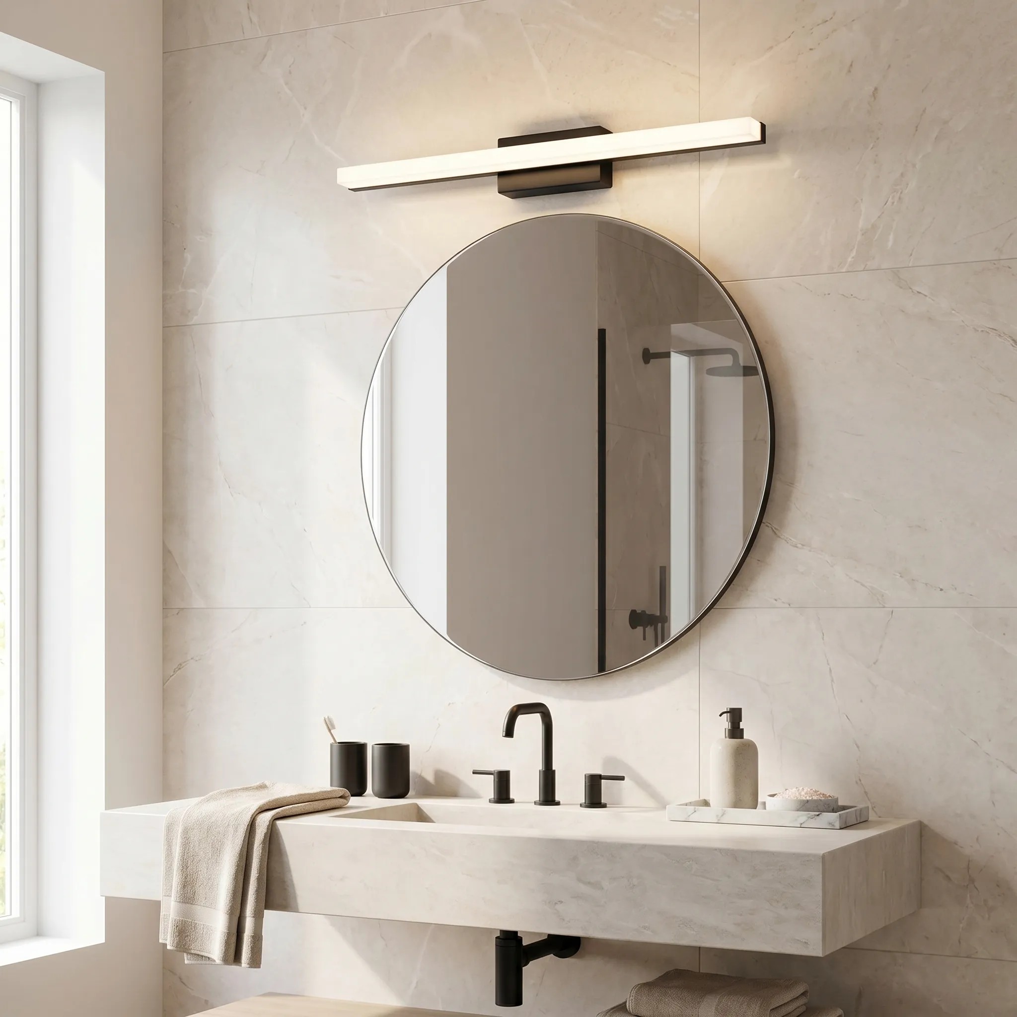 Sieninis šviestuvas Toolight Sieninė lempa LED 60CM APP1855-1W Juodas aprašymas - Prekės nuotrauka